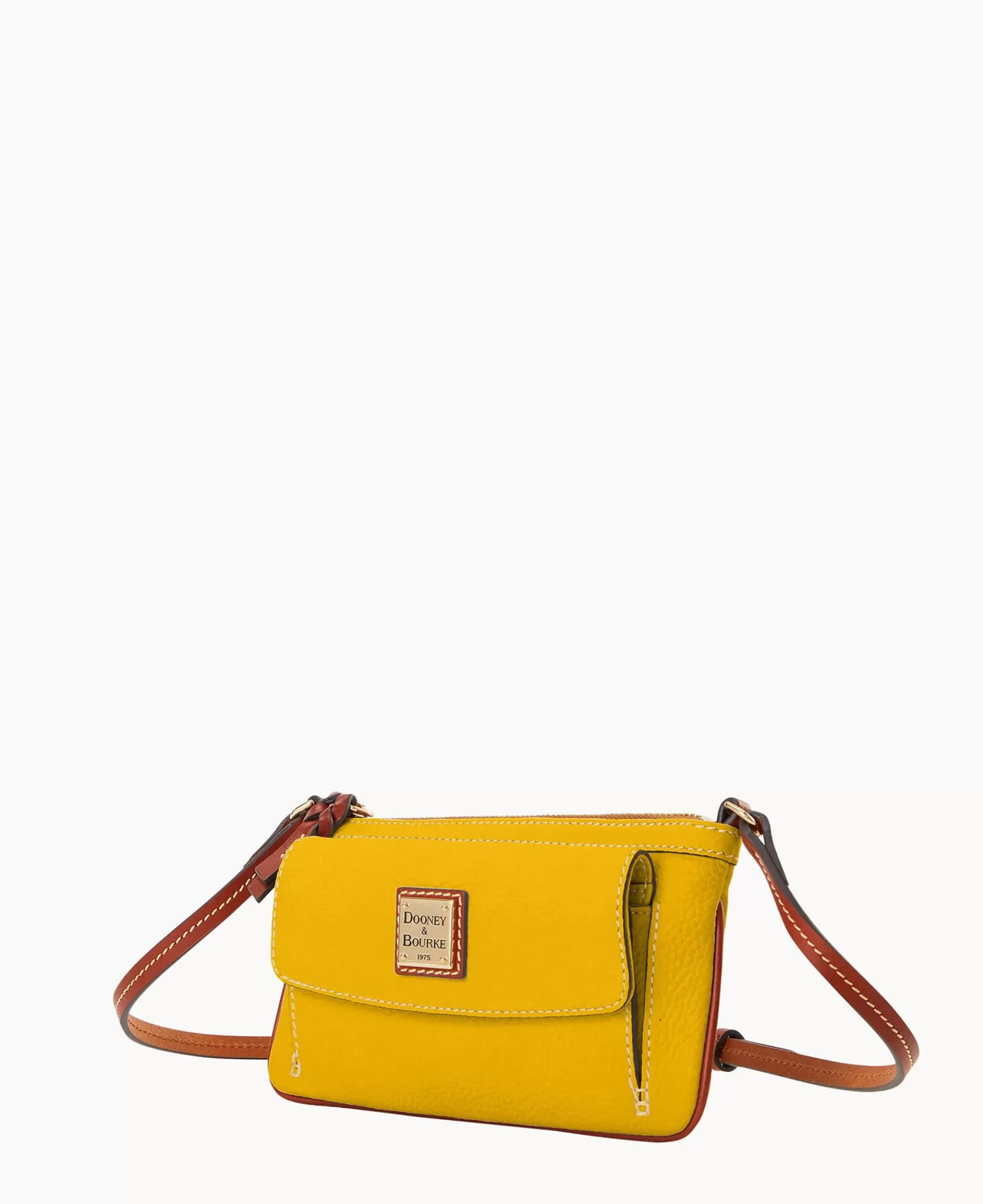 Shoulder Bags | Crossbodies>Dooney & Bourke Pebble Grain Gigi Crossbody Mustard