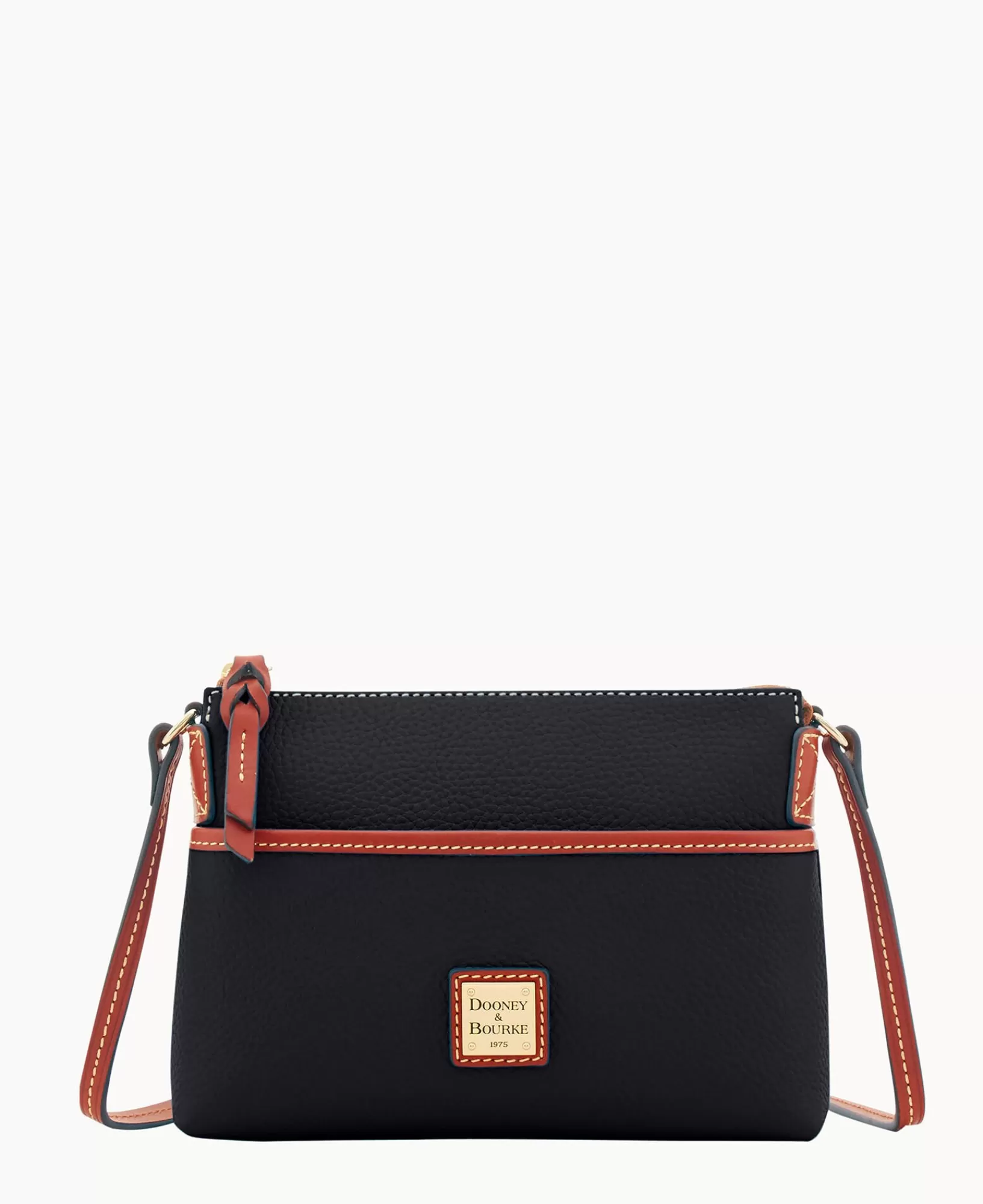 Shoulder Bags | Crossbodies>Dooney & Bourke Pebble Grain Ginger Crossbody Black