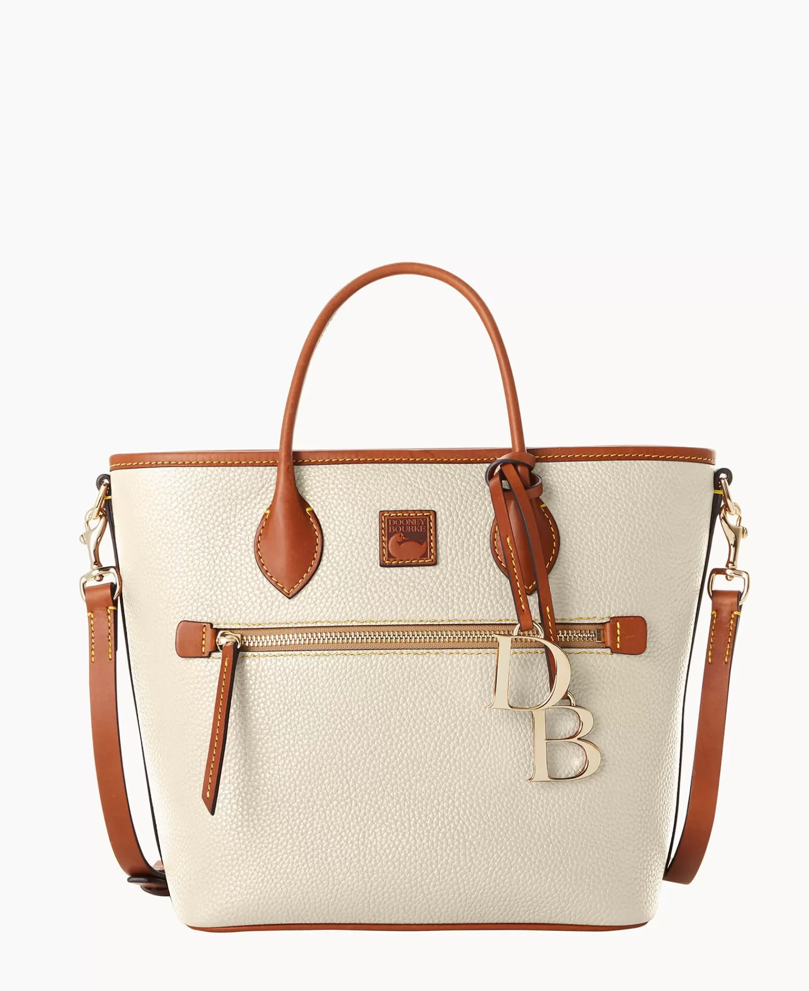 Shoulder Bags | Totes>Dooney & Bourke Pebble Grain Handle Tote Bone