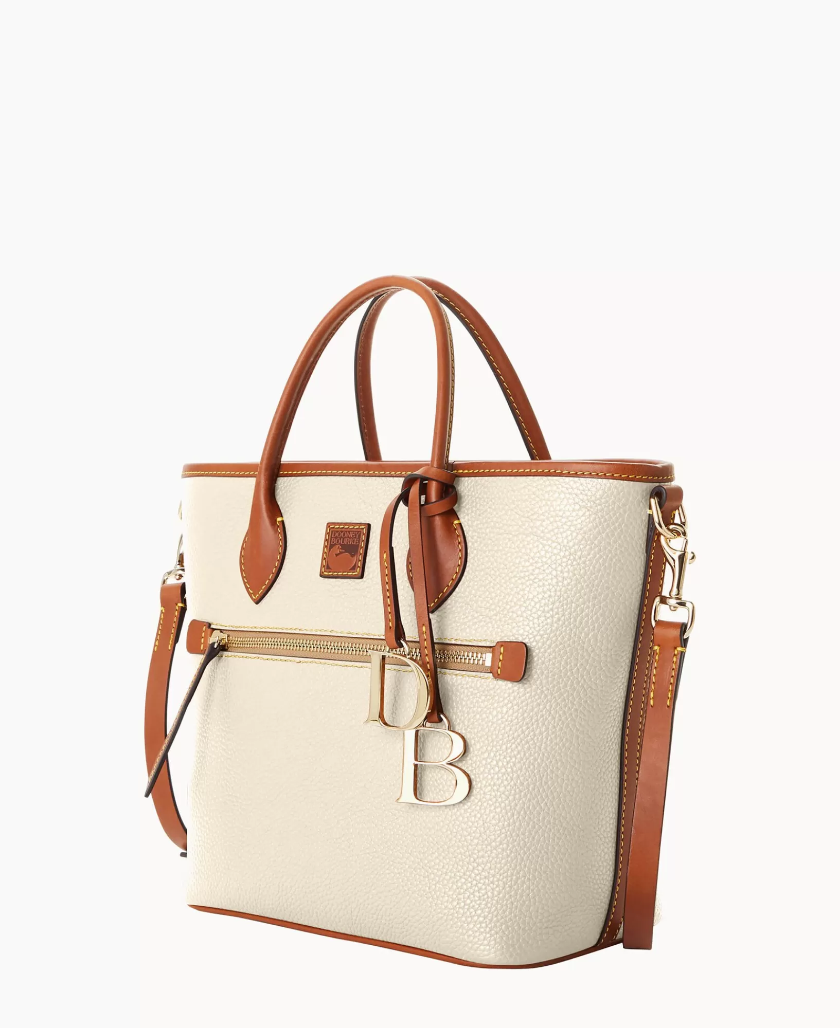 Shoulder Bags | Totes>Dooney & Bourke Pebble Grain Handle Tote Bone