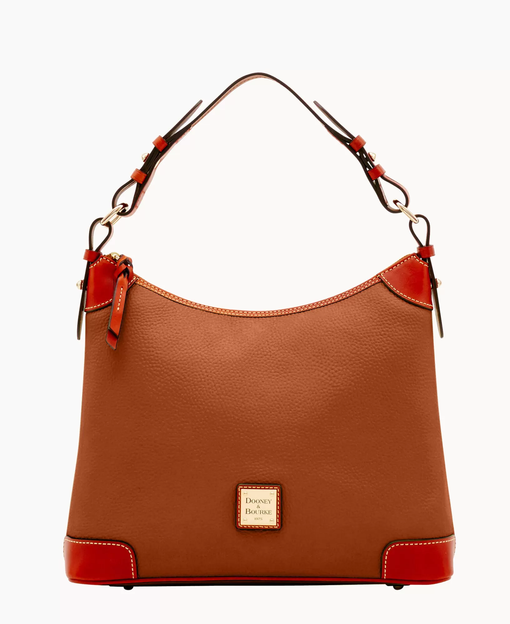 Shoulder Bags>Dooney & Bourke Pebble Grain Hobo Caramel