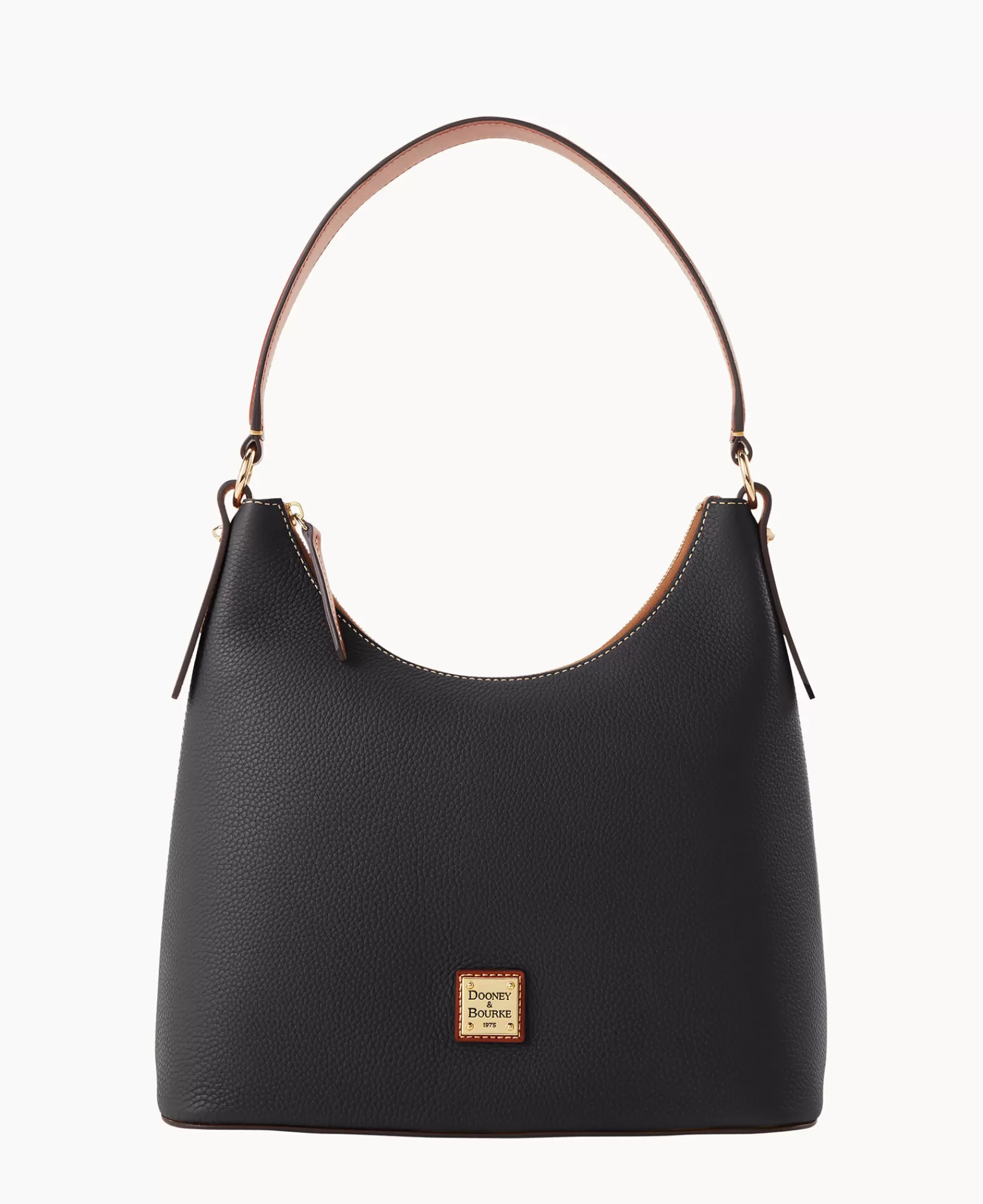 Shoulder Bags>Dooney & Bourke Pebble Grain Hobo Black