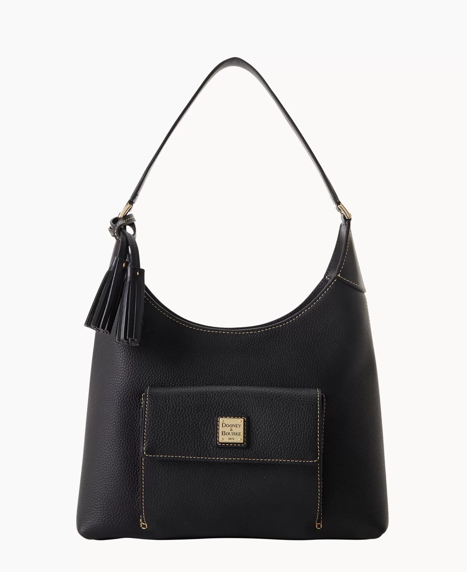 Shoulder Bags>Dooney & Bourke Pebble Grain Hobo BlackBlack