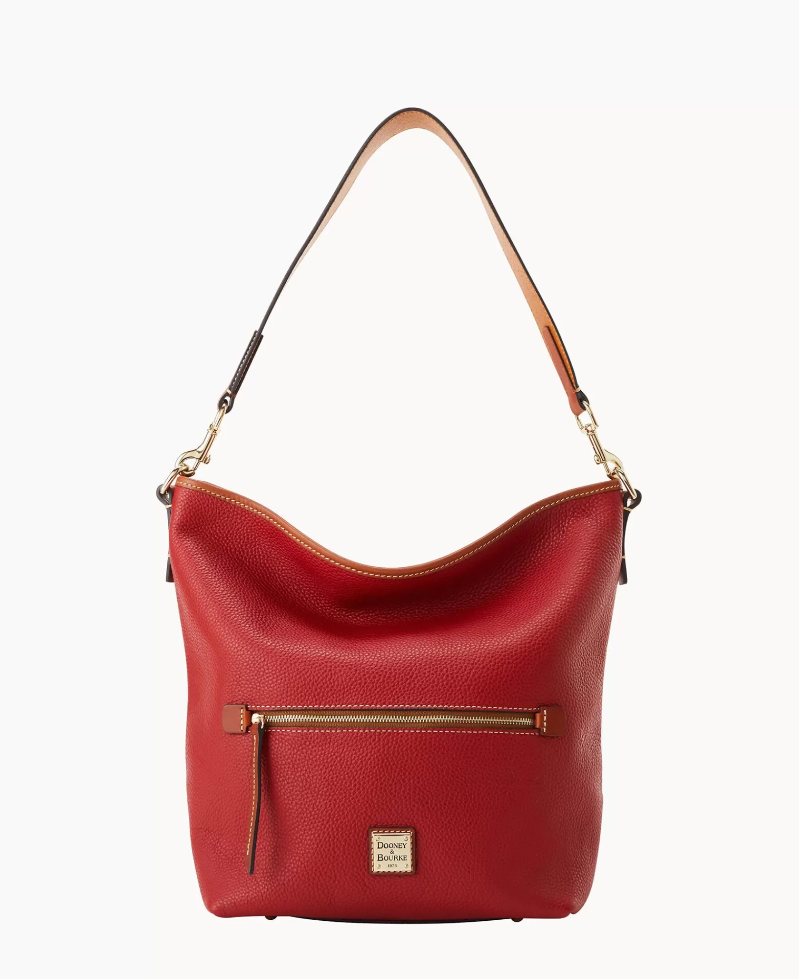 Shoulder Bags>Dooney & Bourke Pebble Grain Hobo Red