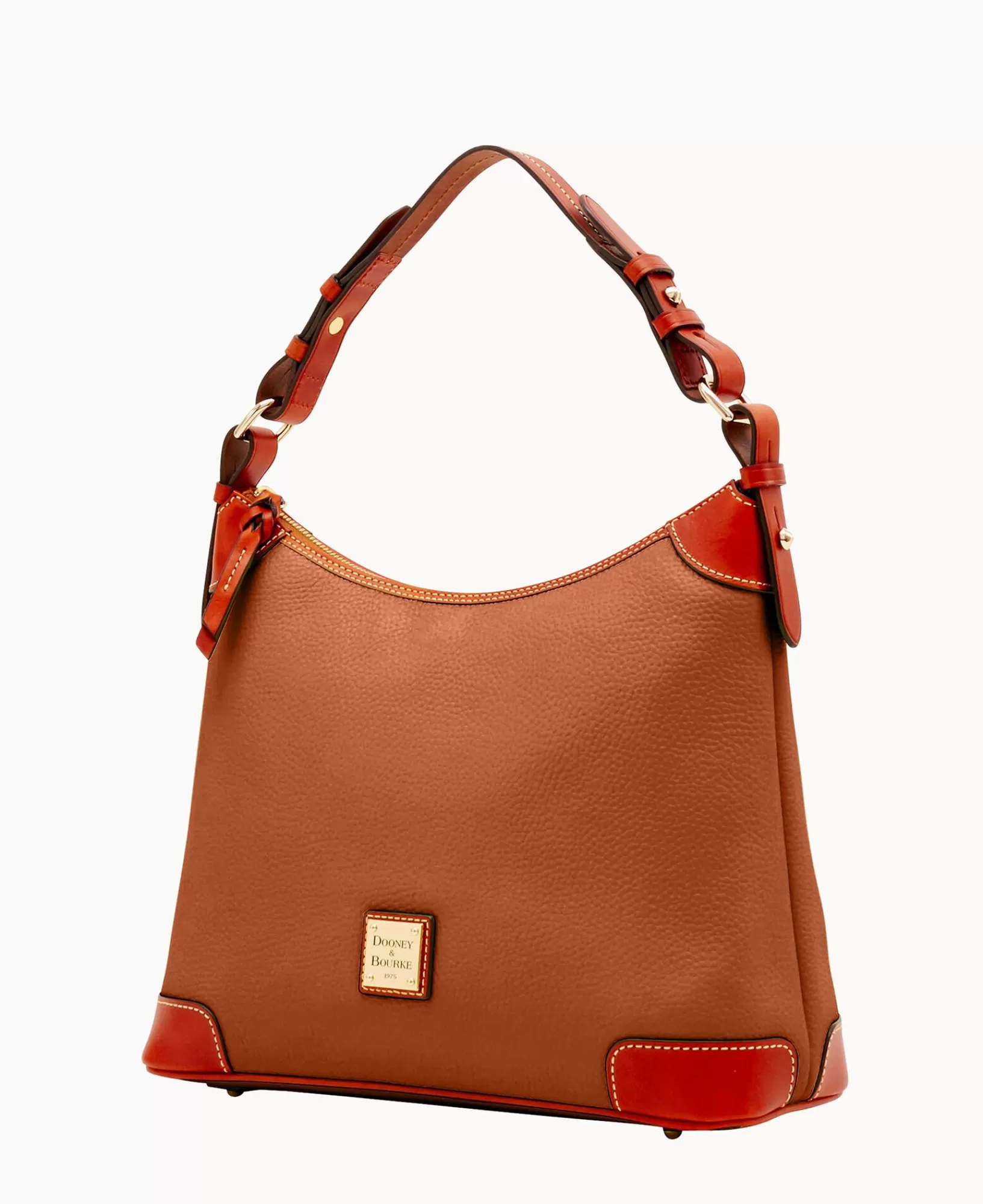 Shoulder Bags>Dooney & Bourke Pebble Grain Hobo Caramel