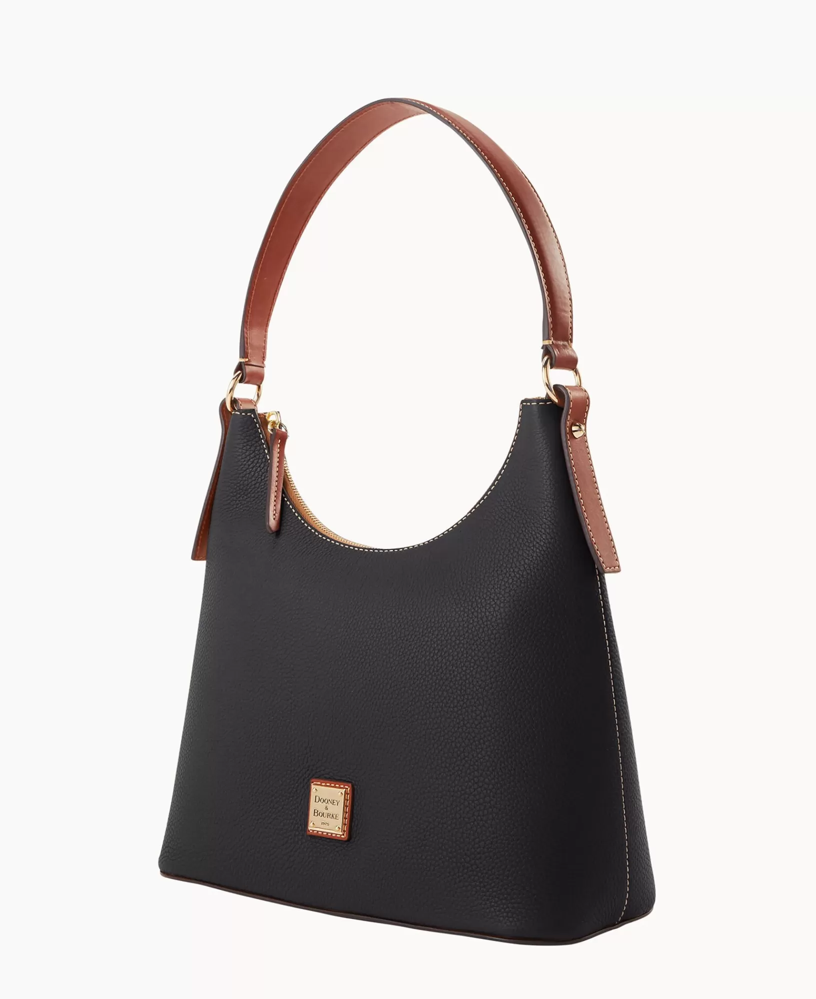 Shoulder Bags>Dooney & Bourke Pebble Grain Hobo Black