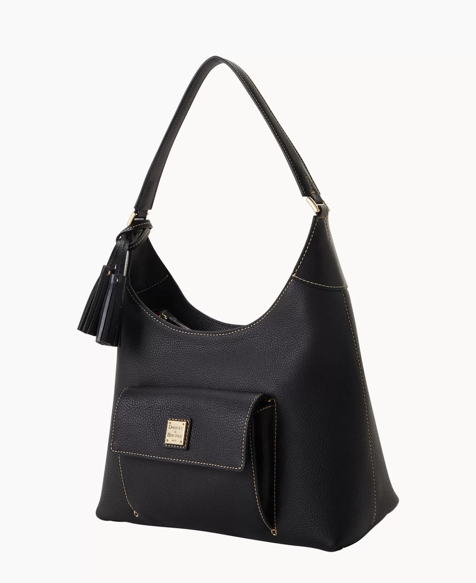 Shoulder Bags>Dooney & Bourke Pebble Grain Hobo BlackBlack