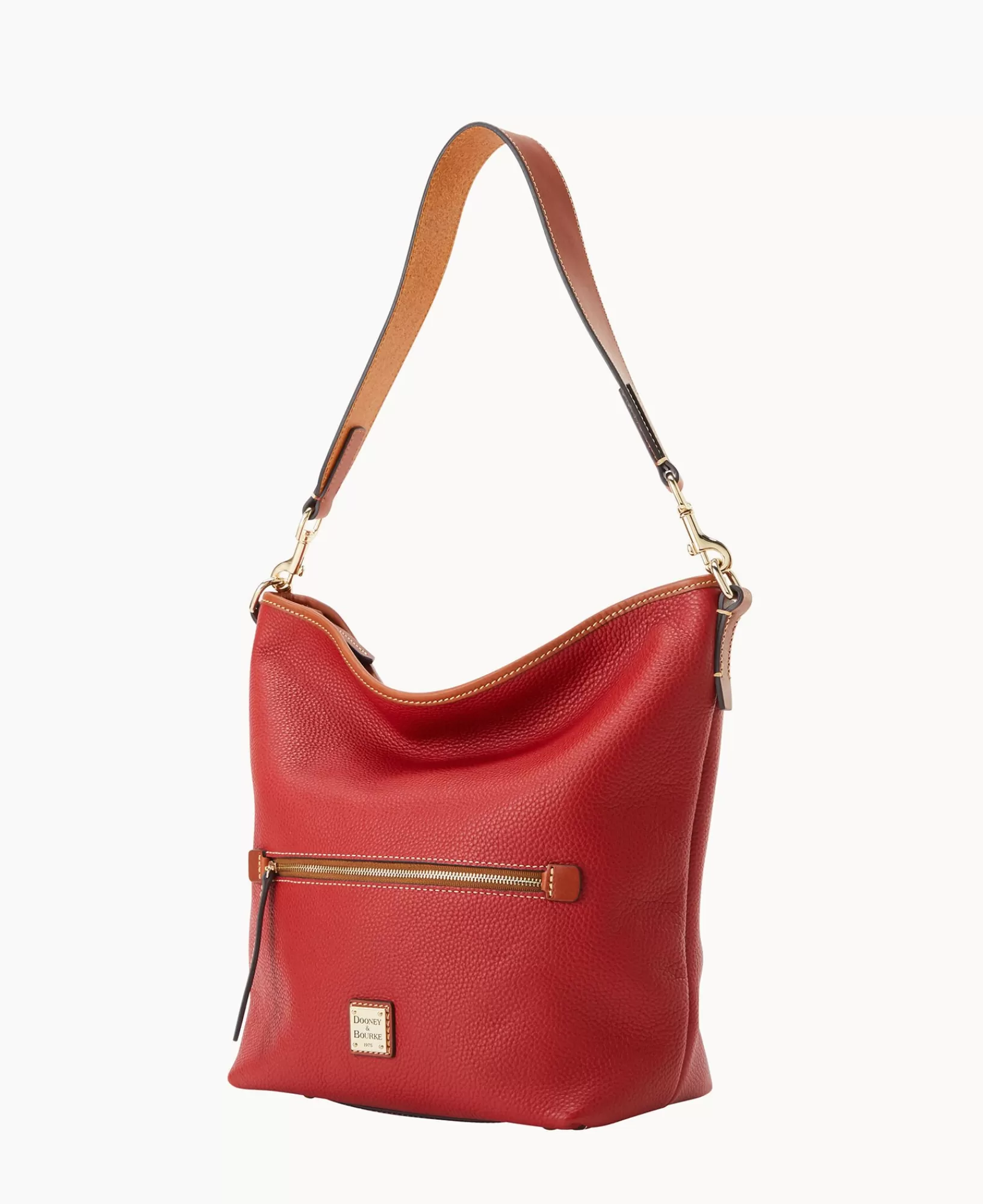 Shoulder Bags>Dooney & Bourke Pebble Grain Hobo Red