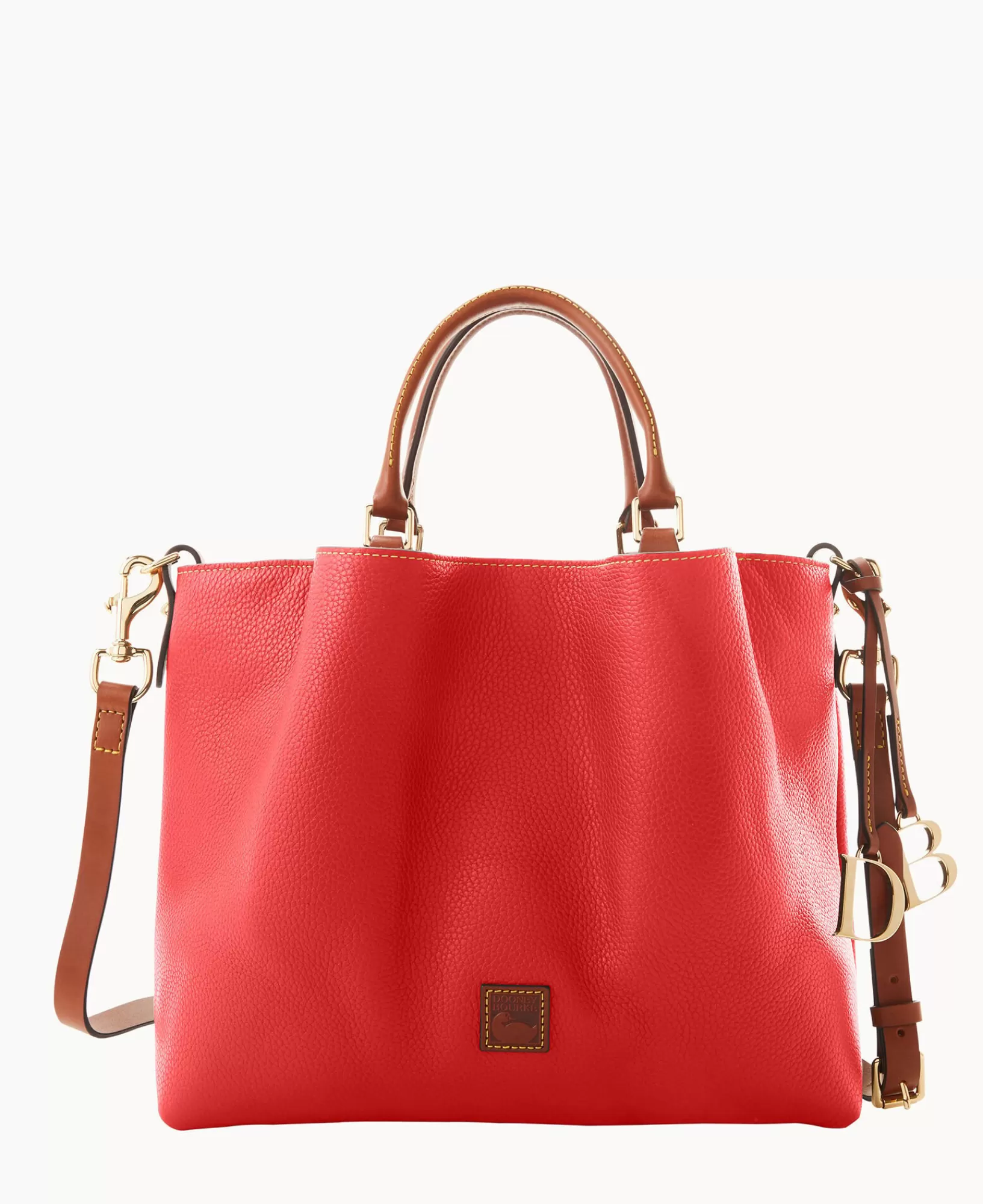 Travel | Shoulder Bags>Dooney & Bourke Pebble Grain Large Barlow Red