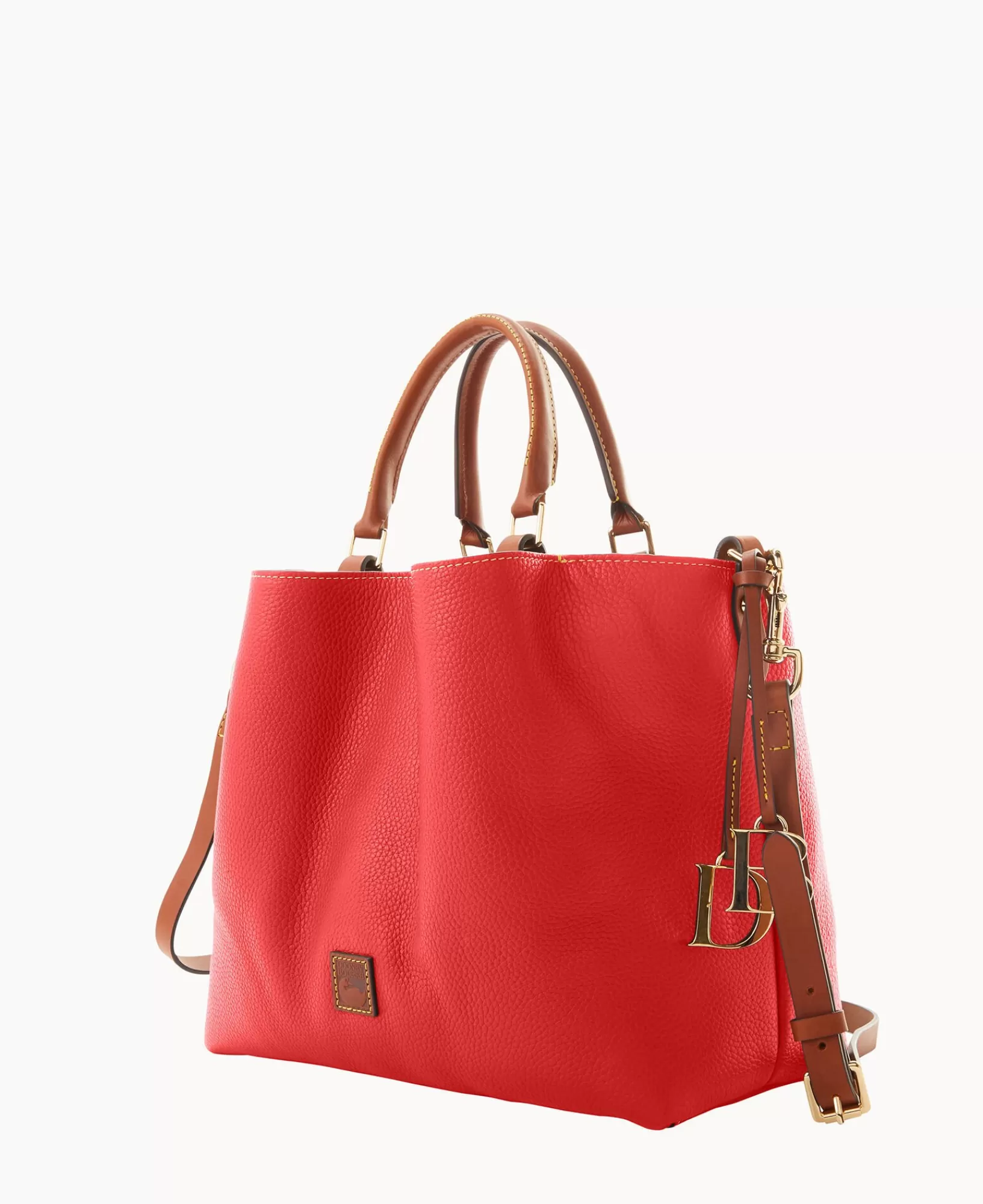 Travel | Shoulder Bags>Dooney & Bourke Pebble Grain Large Barlow Red