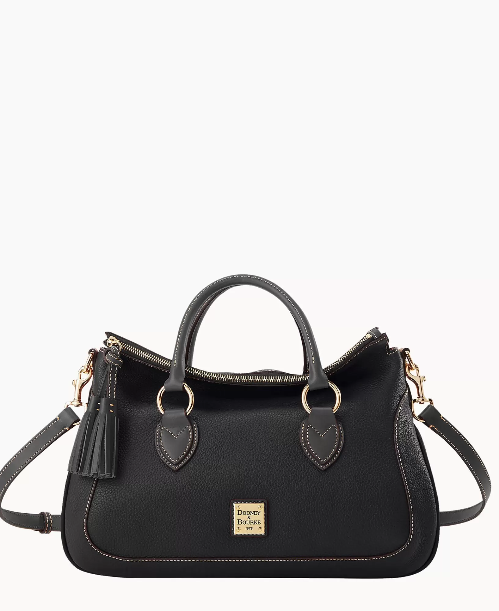 Shoulder Bags | Crossbodies>Dooney & Bourke Pebble Grain Large Satchel BlackBlack