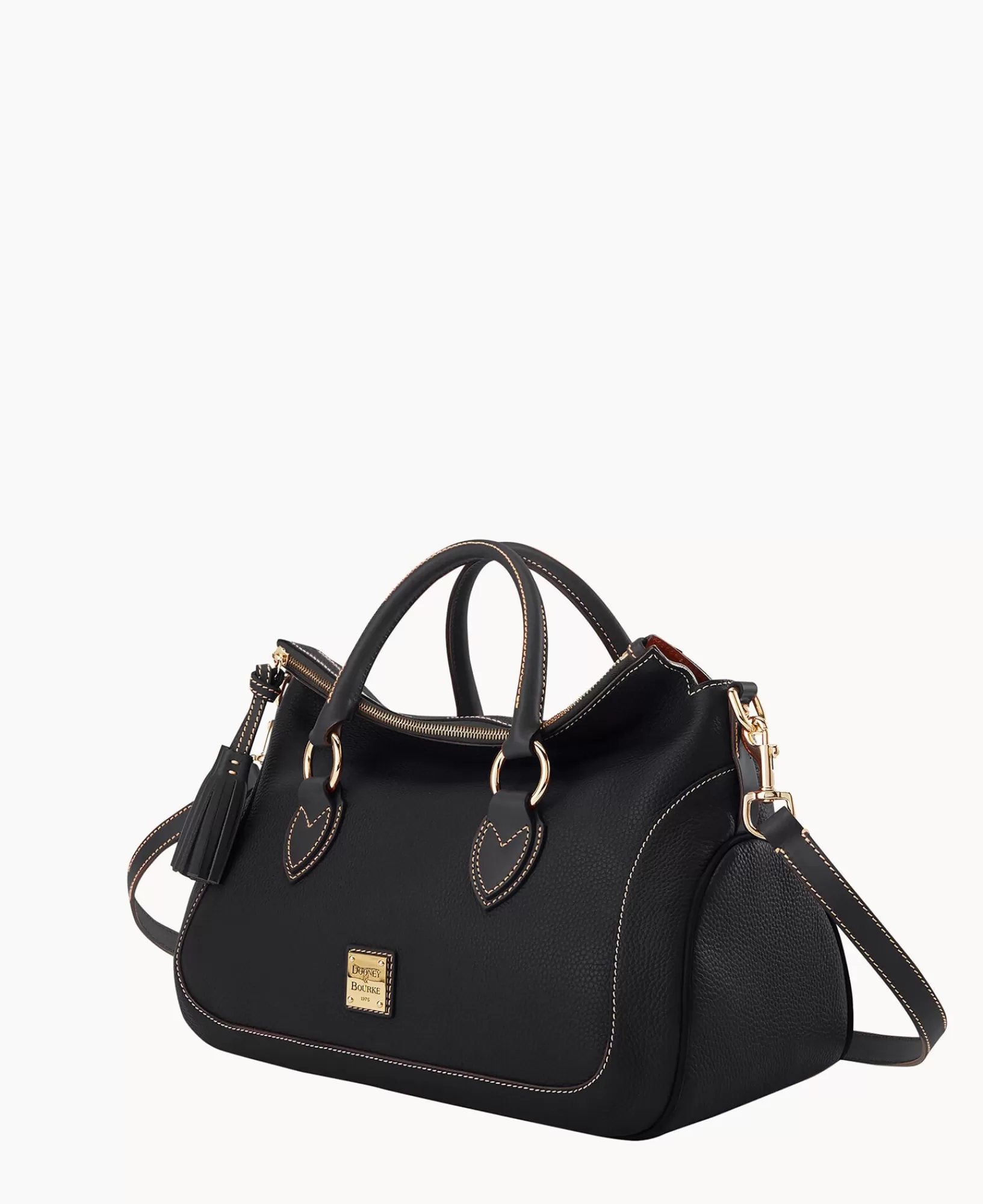 Shoulder Bags | Crossbodies>Dooney & Bourke Pebble Grain Large Satchel BlackBlack