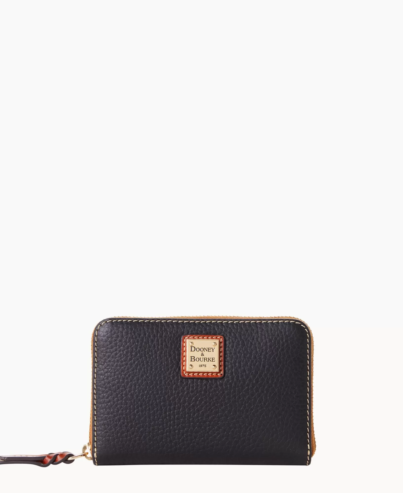 Wallets>Dooney & Bourke Pebble Grain Medium Zip Around Wallet Black