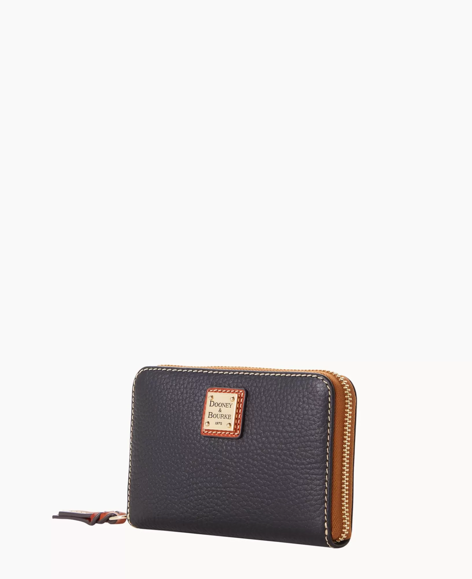 Wallets>Dooney & Bourke Pebble Grain Medium Zip Around Wallet Black