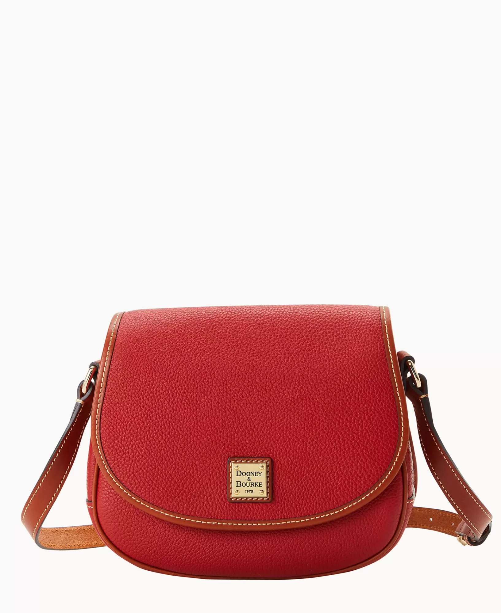 Shoulder Bags | Crossbodies>Dooney & Bourke Pebble Grain Saddle Bag Red