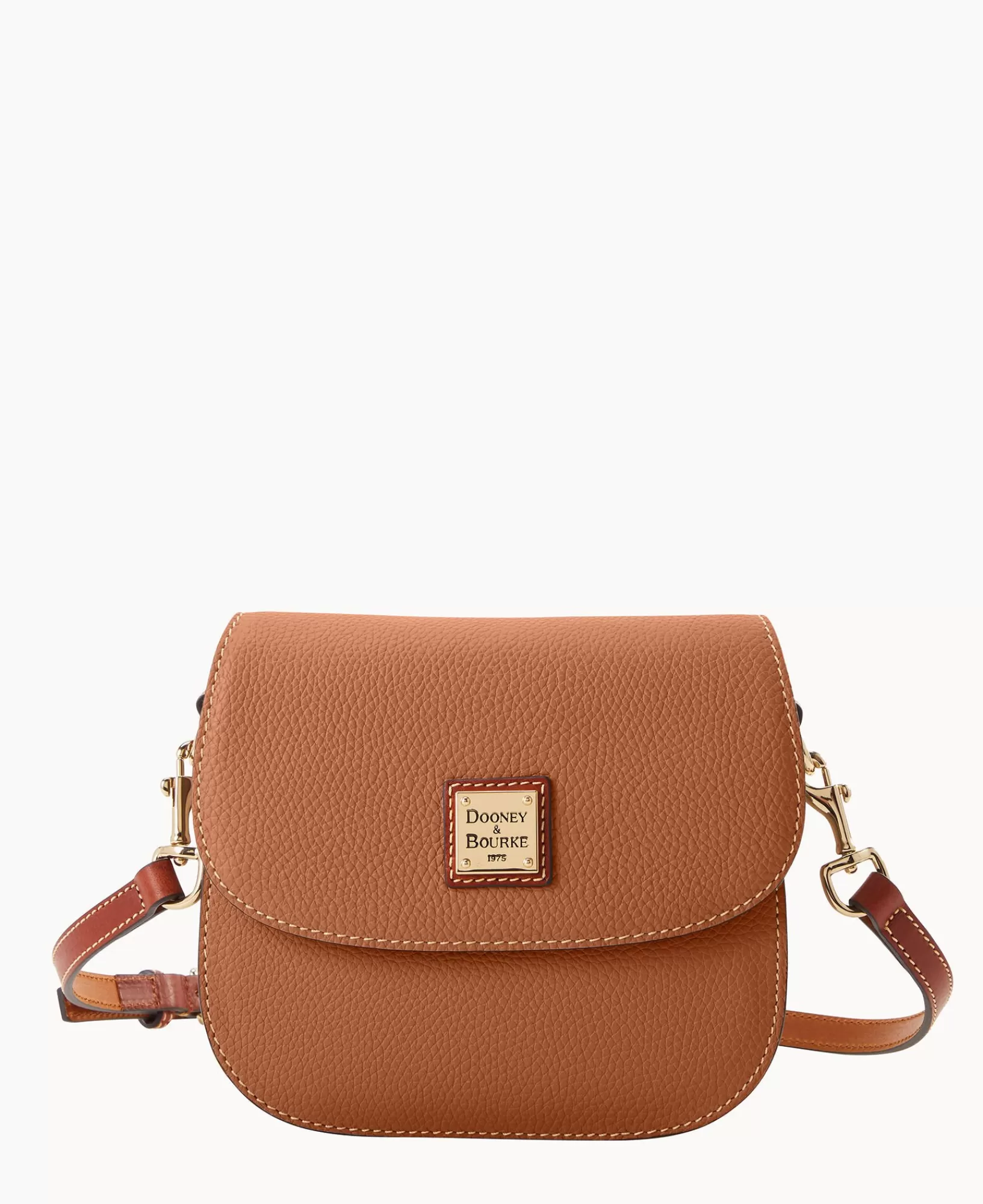 Shoulder Bags | Crossbodies>Dooney & Bourke Pebble Grain Saddle Bag Caramel