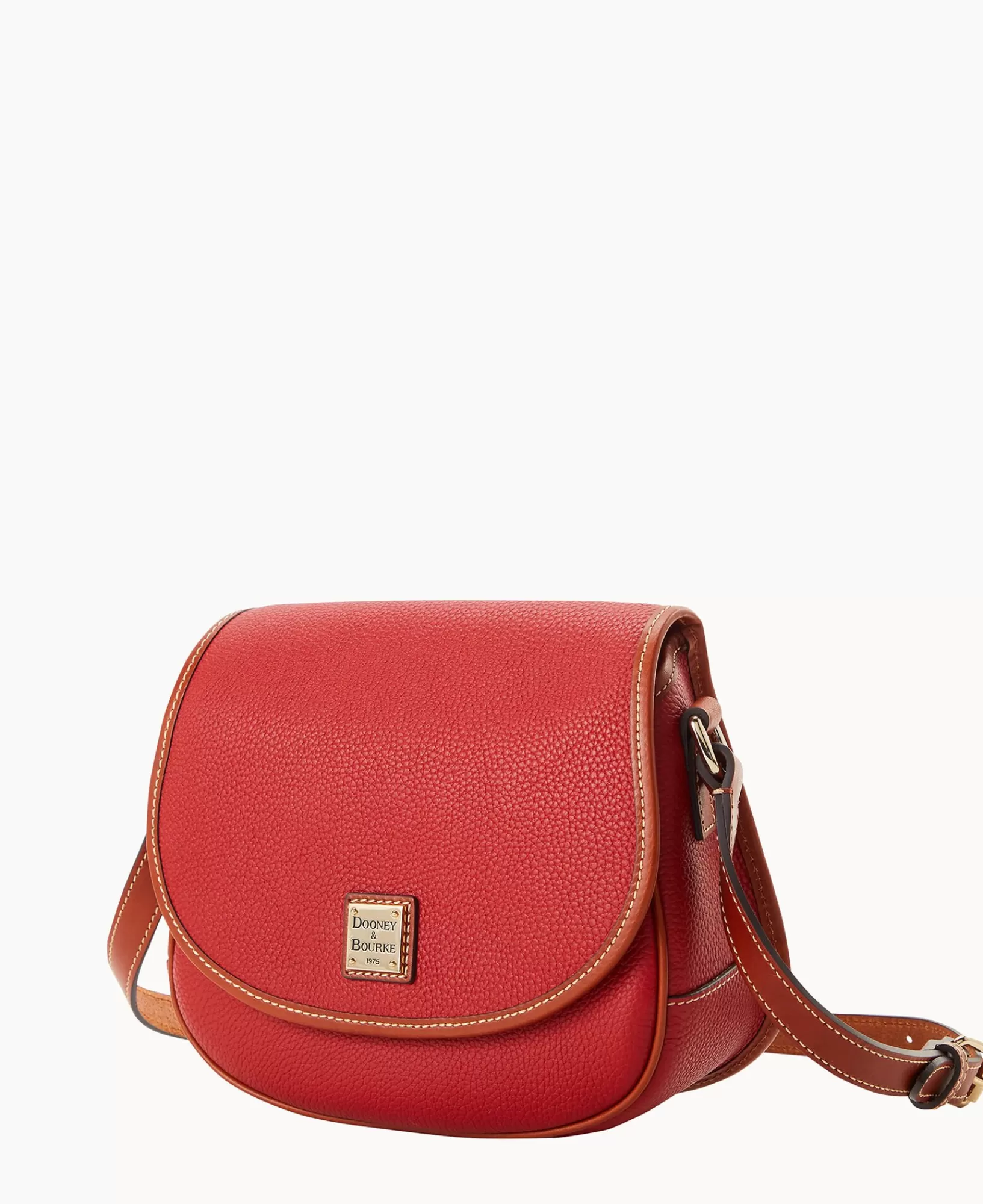 Shoulder Bags | Crossbodies>Dooney & Bourke Pebble Grain Saddle Bag Red