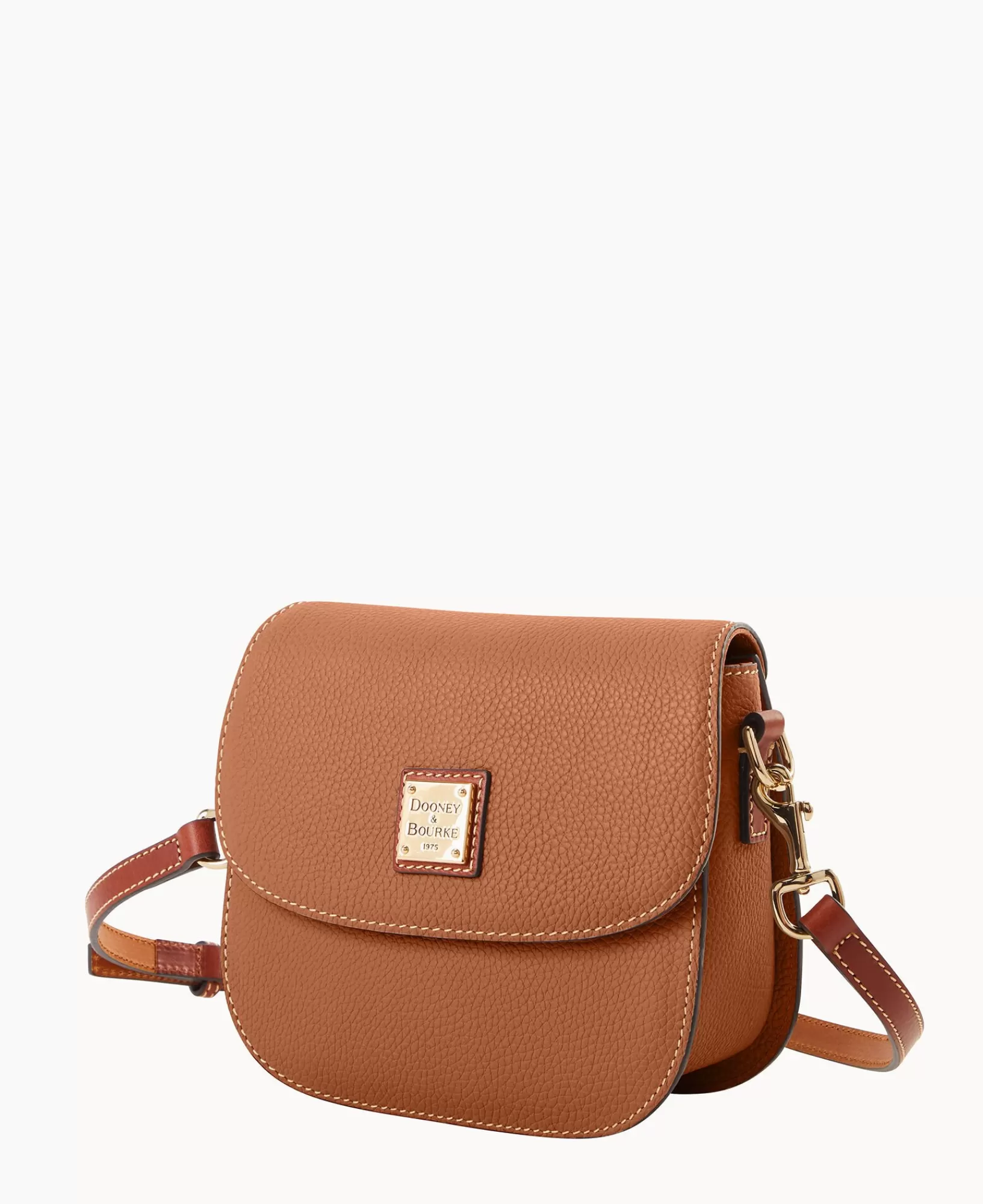 Shoulder Bags | Crossbodies>Dooney & Bourke Pebble Grain Saddle Bag Caramel