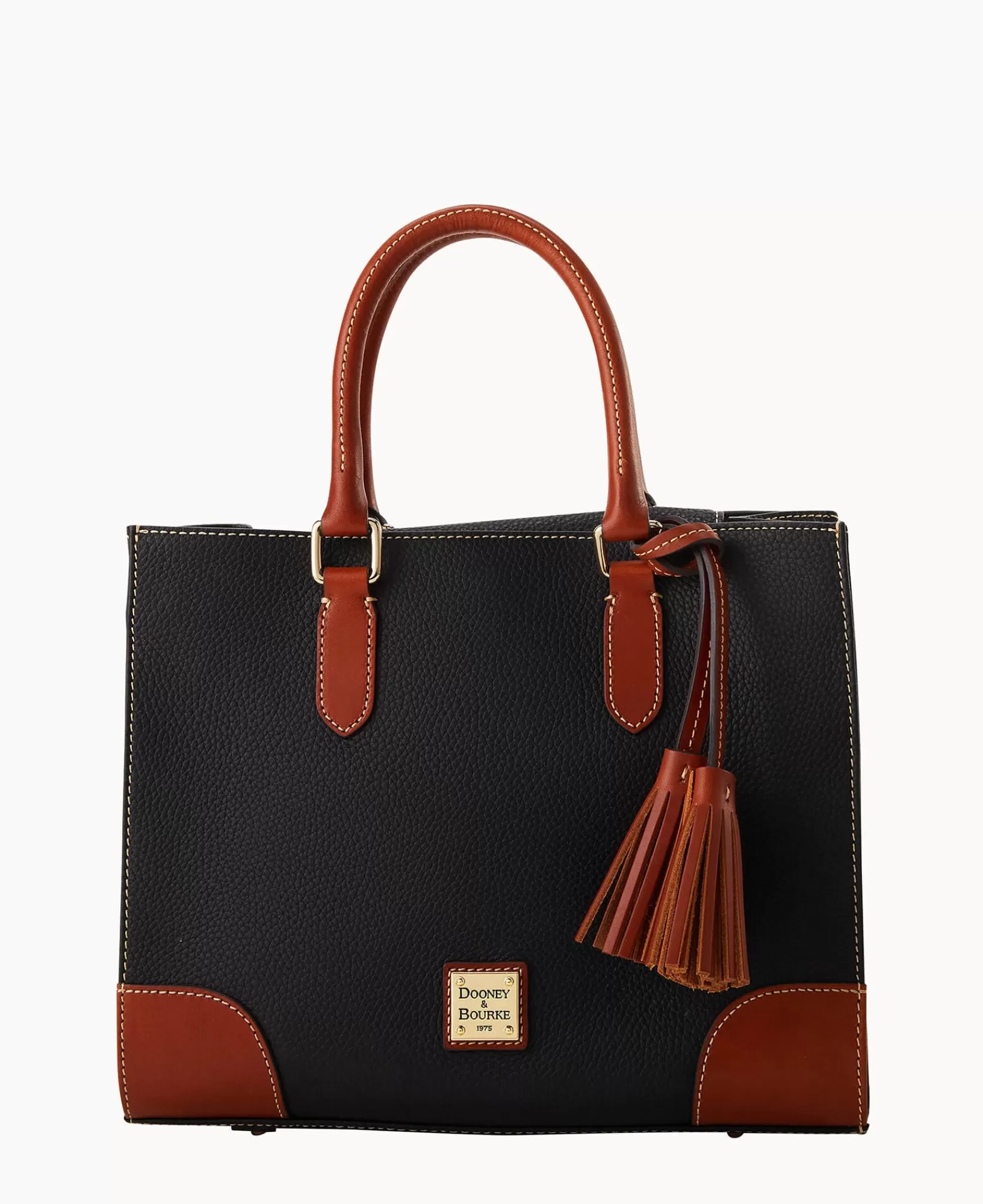 Shoulder Bags | Crossbodies>Dooney & Bourke Pebble Grain Satchel Black