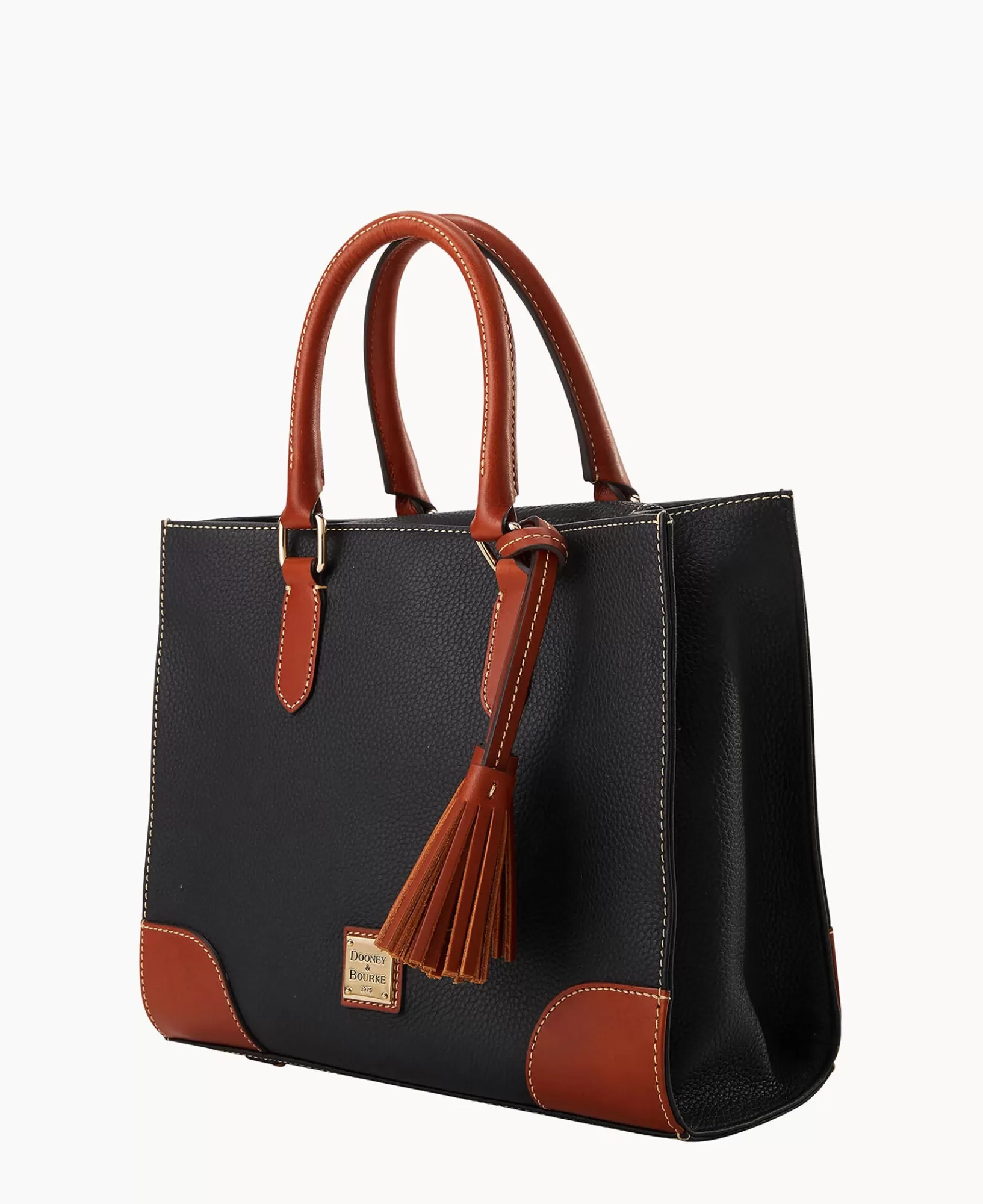 Shoulder Bags | Crossbodies>Dooney & Bourke Pebble Grain Satchel Black