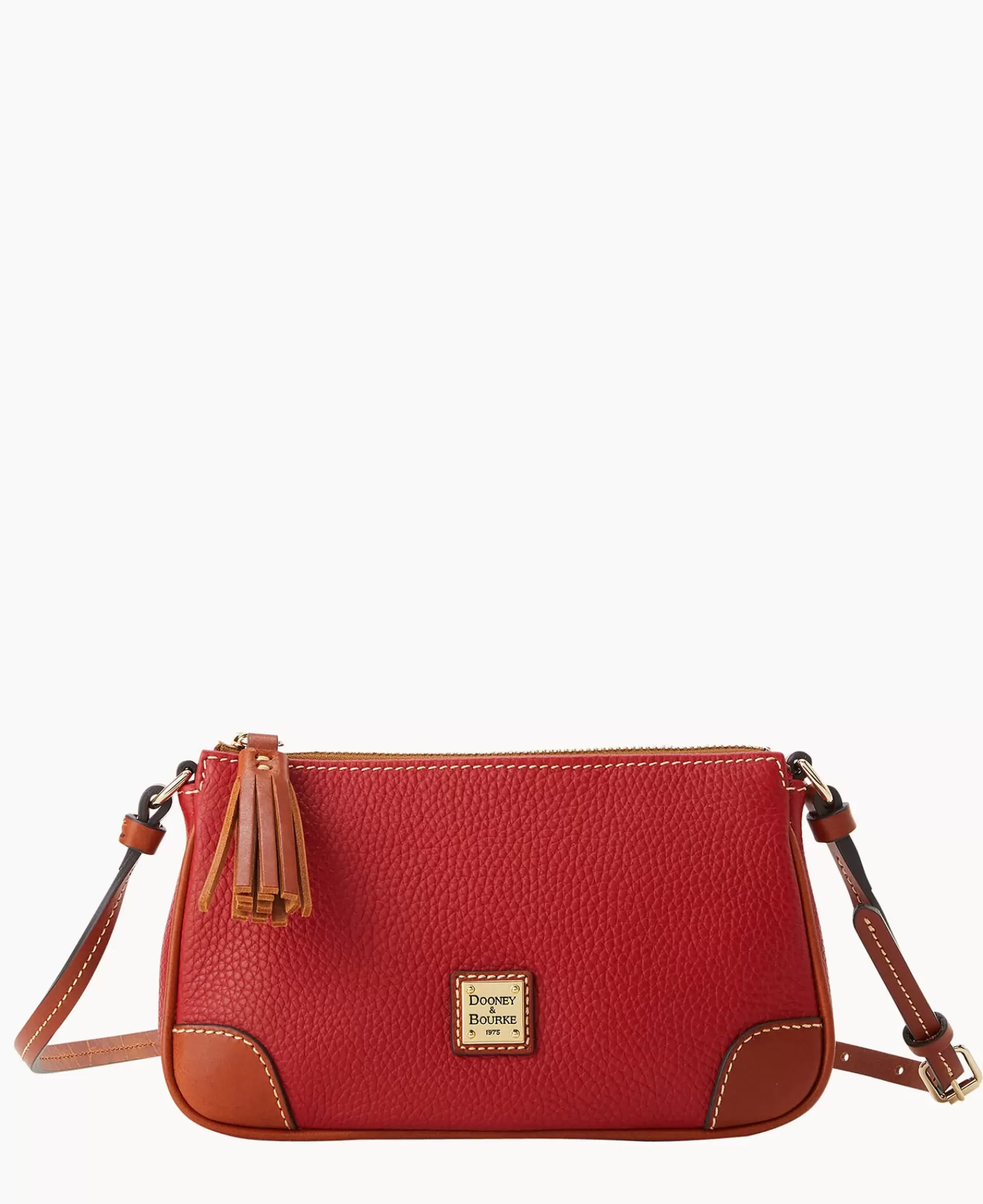 Shoulder Bags | Crossbodies>Dooney & Bourke Pebble Grain Slim Crossbody Red