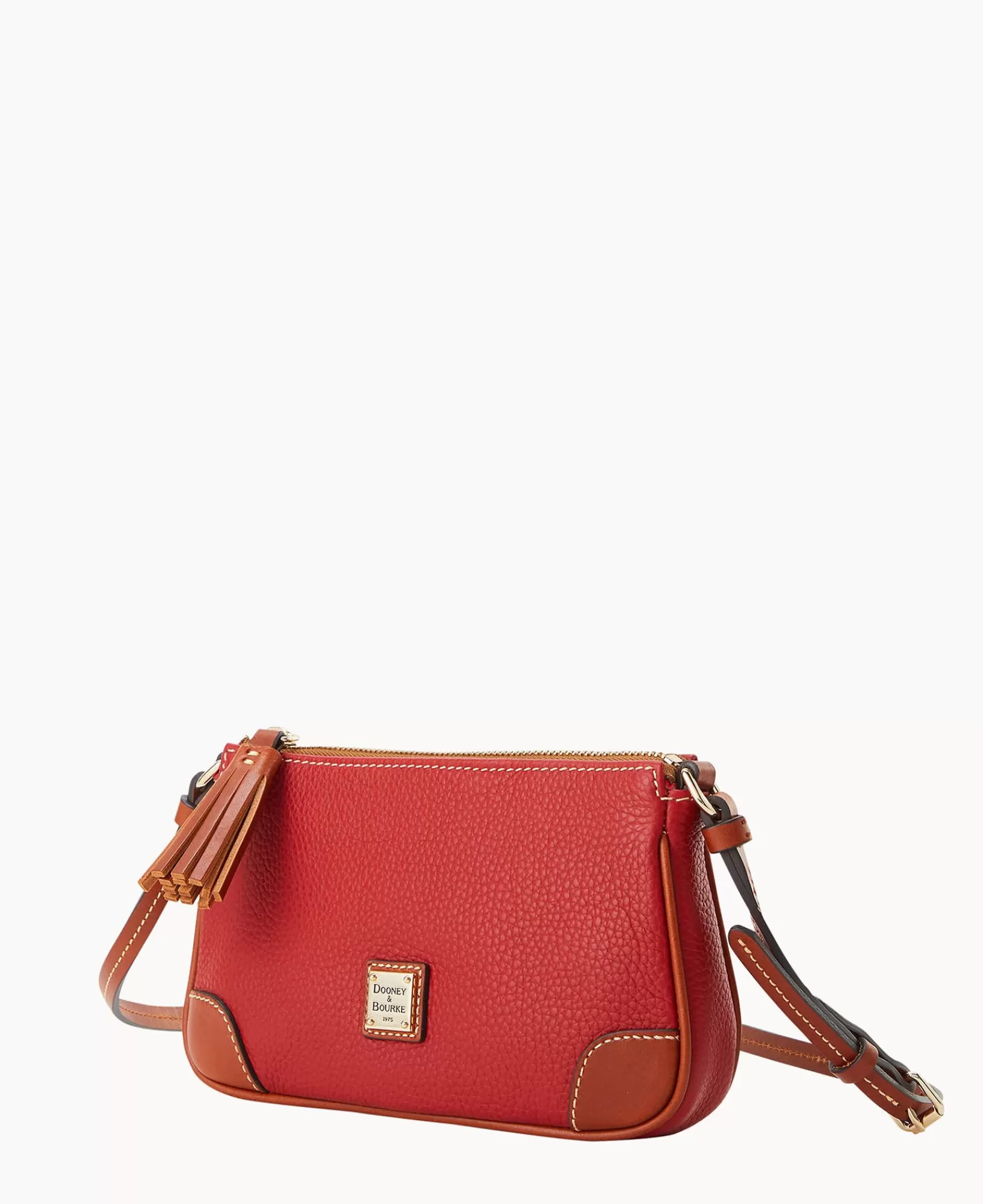 Shoulder Bags | Crossbodies>Dooney & Bourke Pebble Grain Slim Crossbody Red