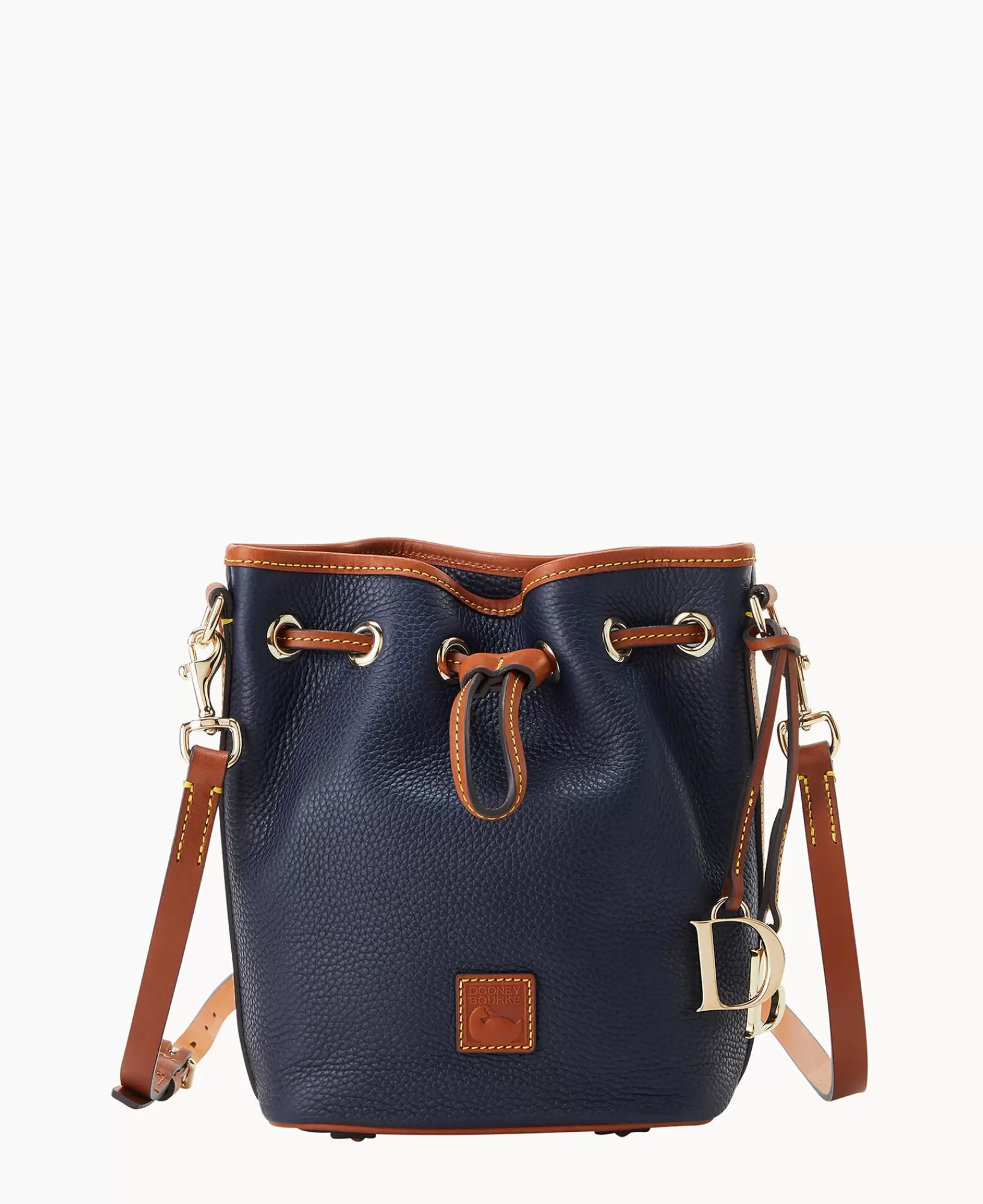 Shoulder Bags>Dooney & Bourke Pebble Grain Small Drawstring MidnightBlue