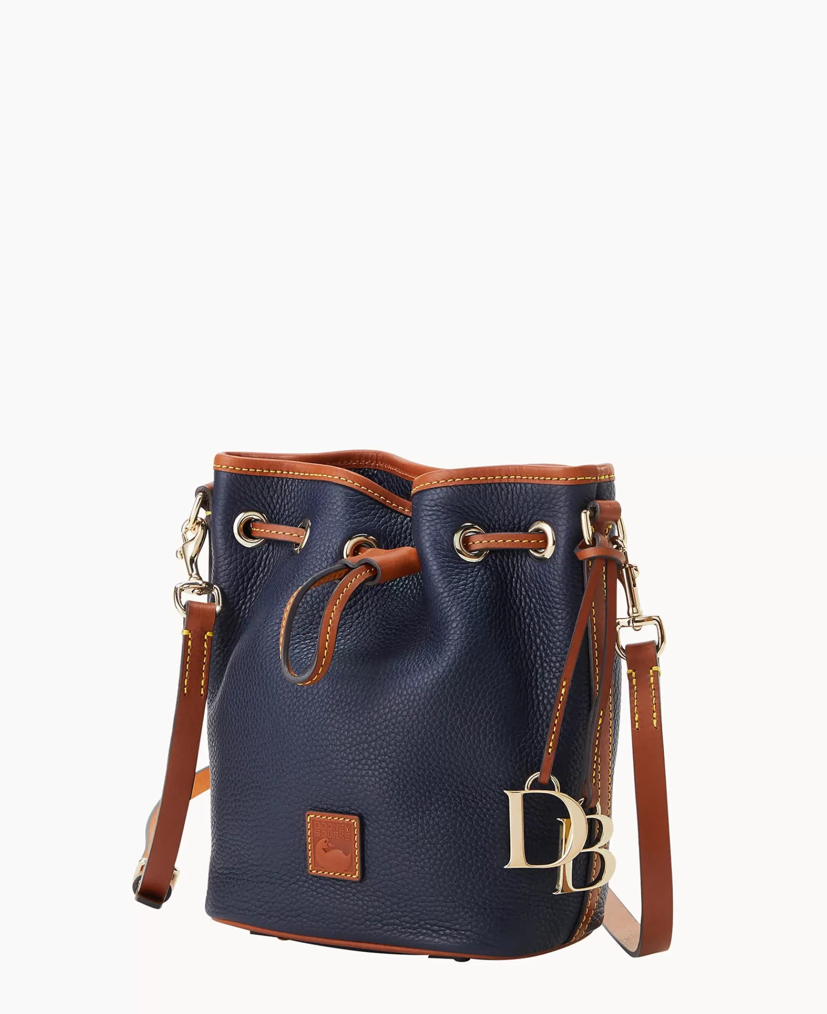 Shoulder Bags>Dooney & Bourke Pebble Grain Small Drawstring MidnightBlue