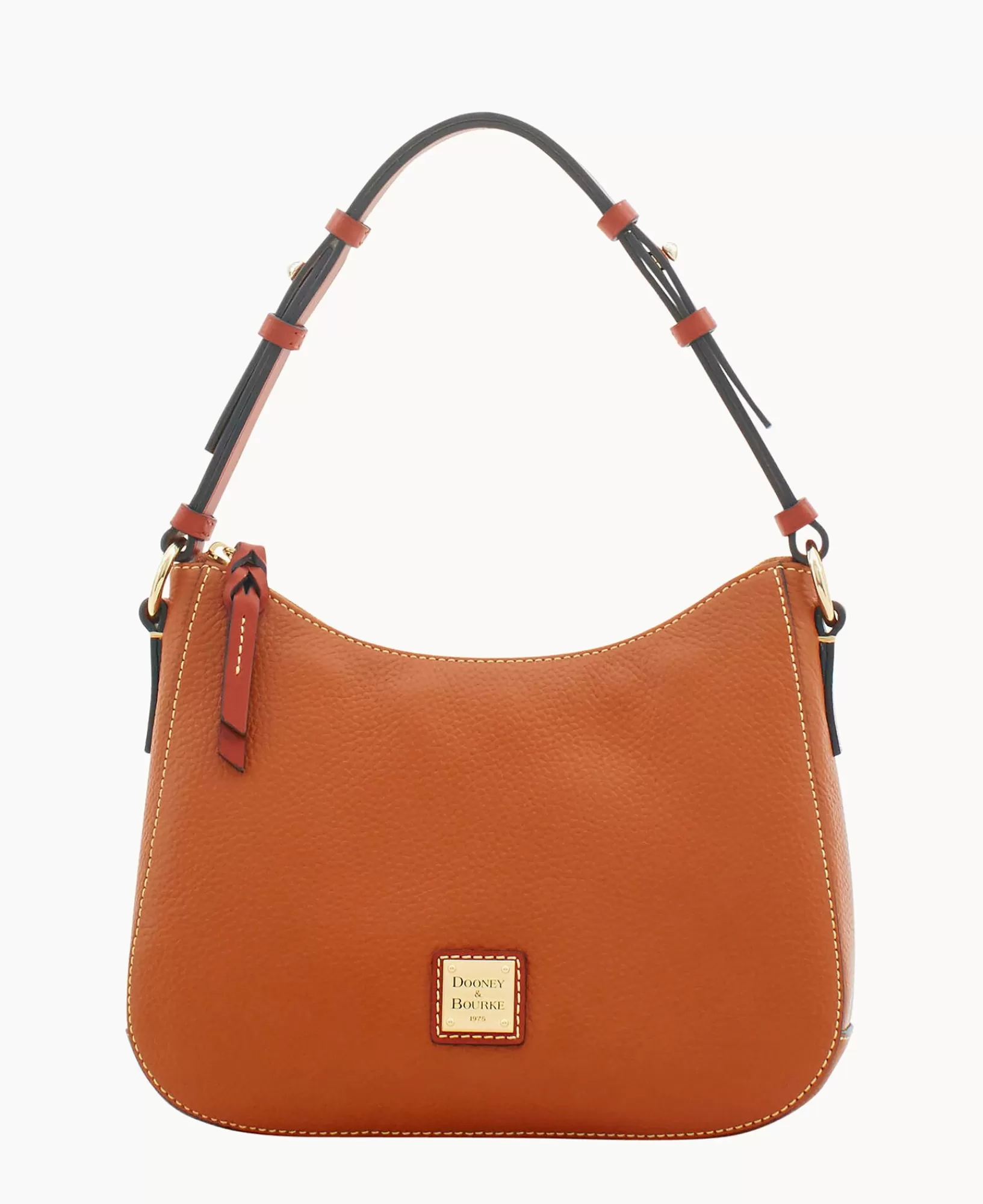 Shoulder Bags>Dooney & Bourke Pebble Grain Small Kiley Hobo Caramel