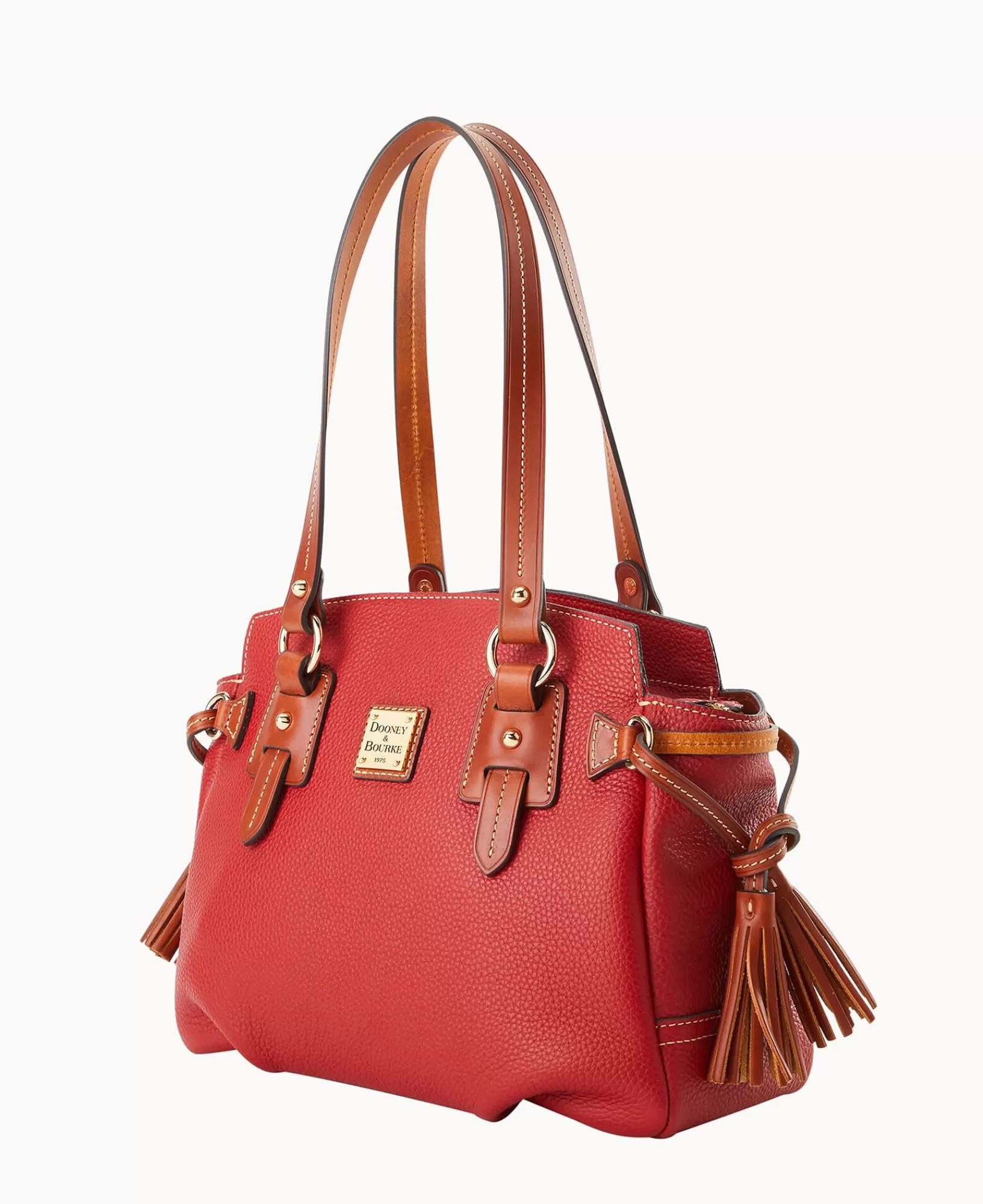 Shoulder Bags | Totes>Dooney & Bourke Pebble Grain Small Winged Shopper Red