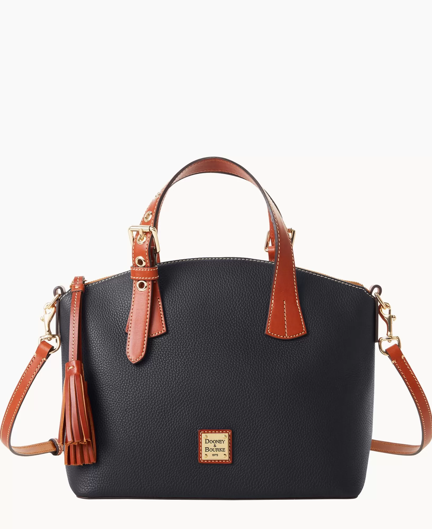 Shoulder Bags | Satchels>Dooney & Bourke Pebble Grain Trina Satchel Black