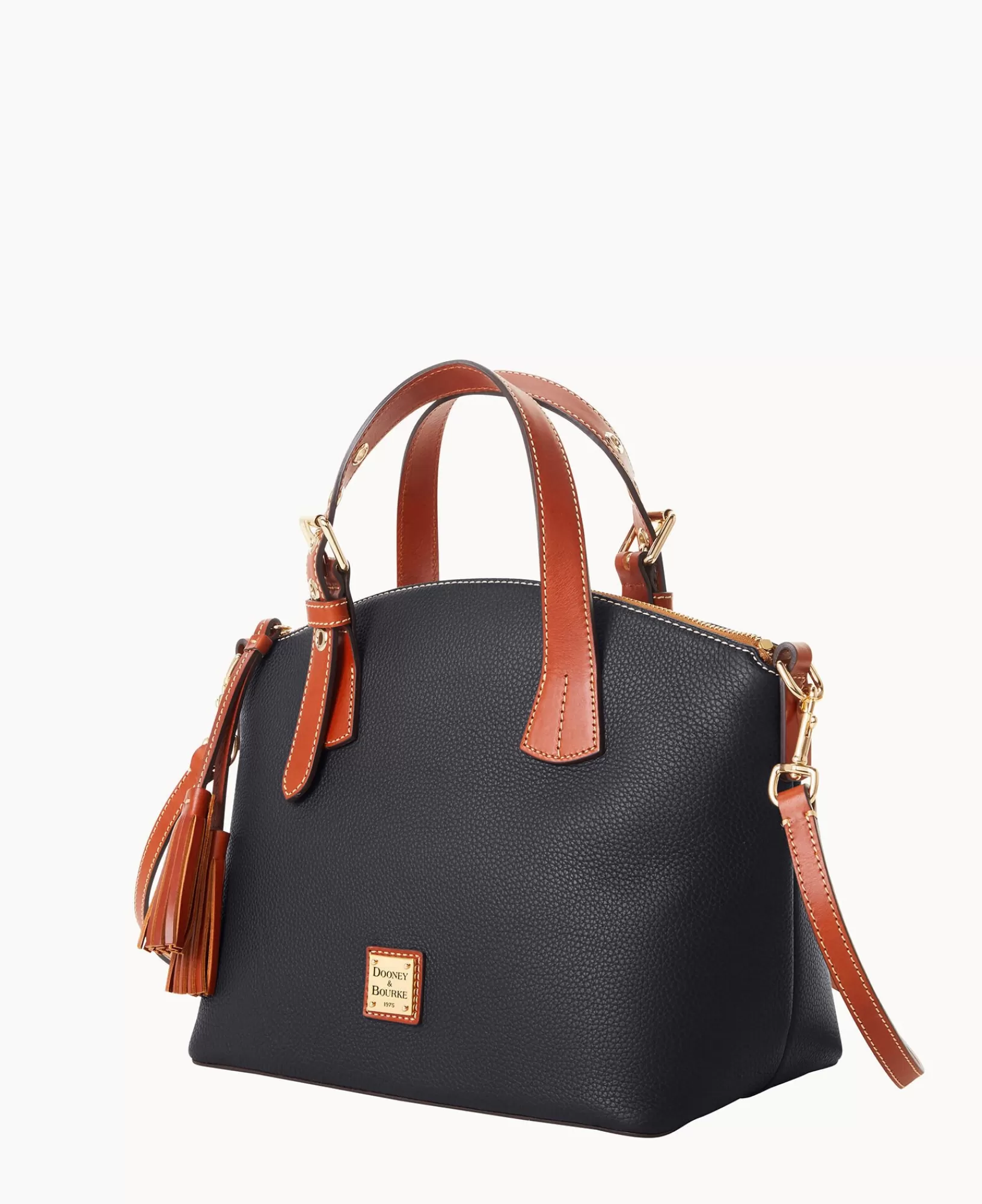 Shoulder Bags | Satchels>Dooney & Bourke Pebble Grain Trina Satchel Black