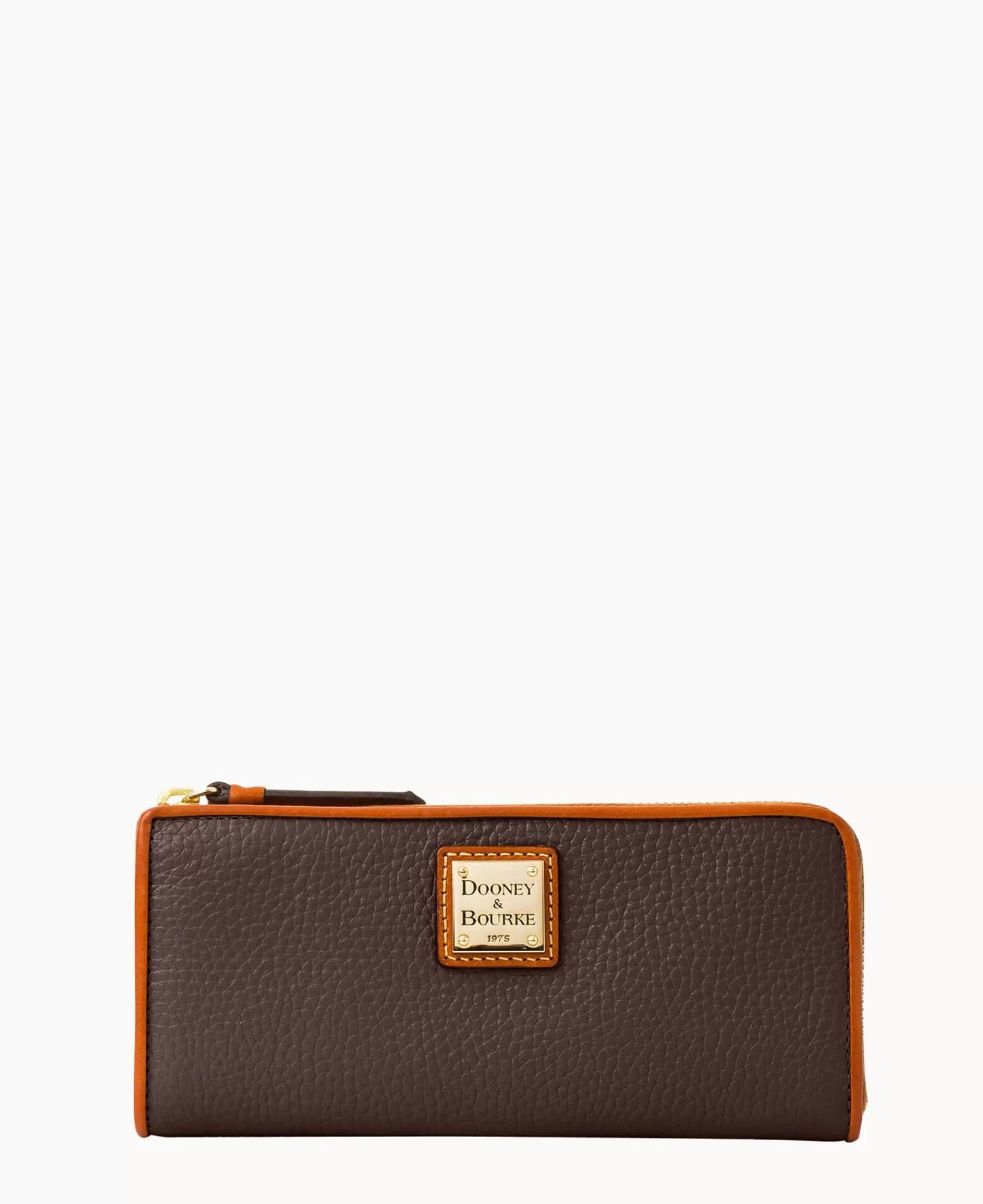 Clutches | Wallets>Dooney & Bourke Pebble Grain Zip Clutch BrownTmoro