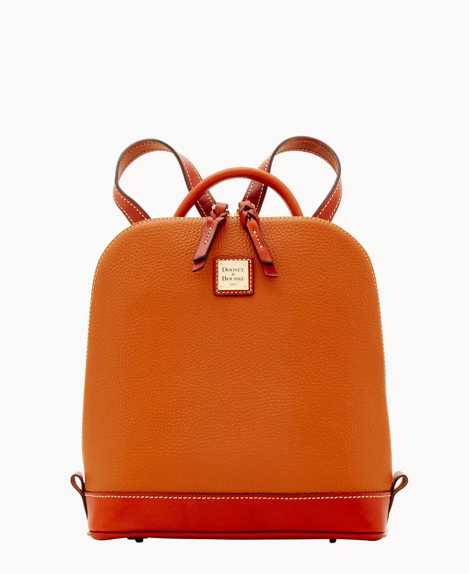 Travel | Backpacks>Dooney & Bourke Pebble Grain Zip Pod Backpack Caramel