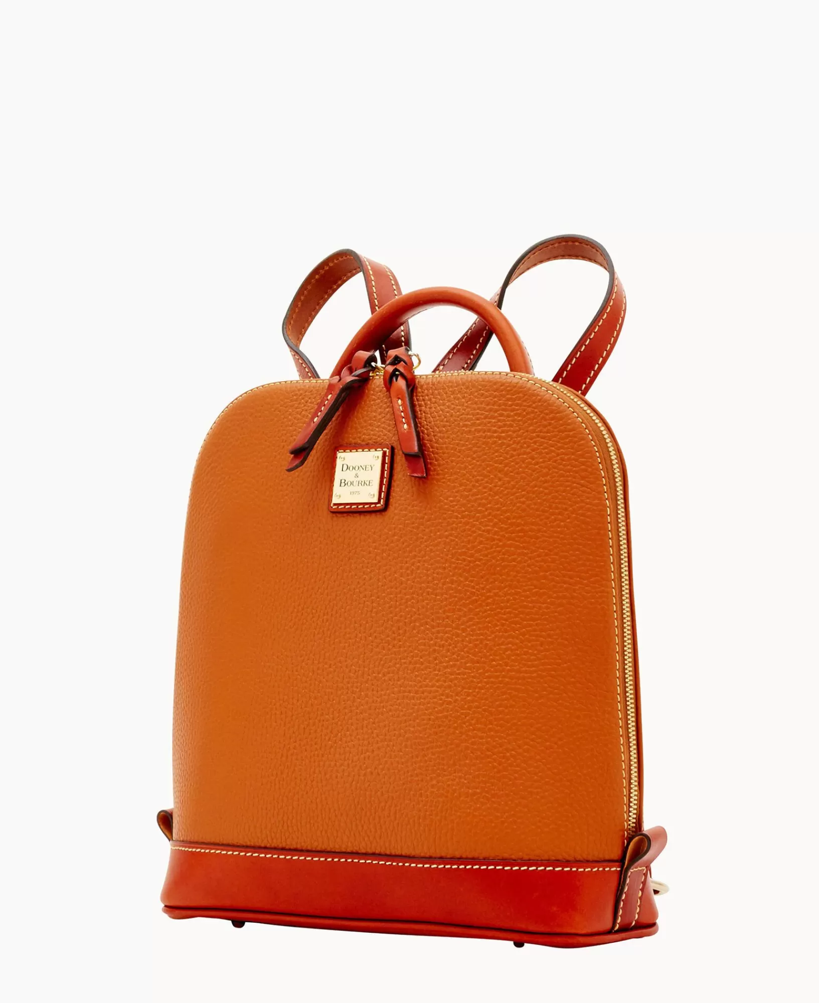 Travel | Backpacks>Dooney & Bourke Pebble Grain Zip Pod Backpack Caramel