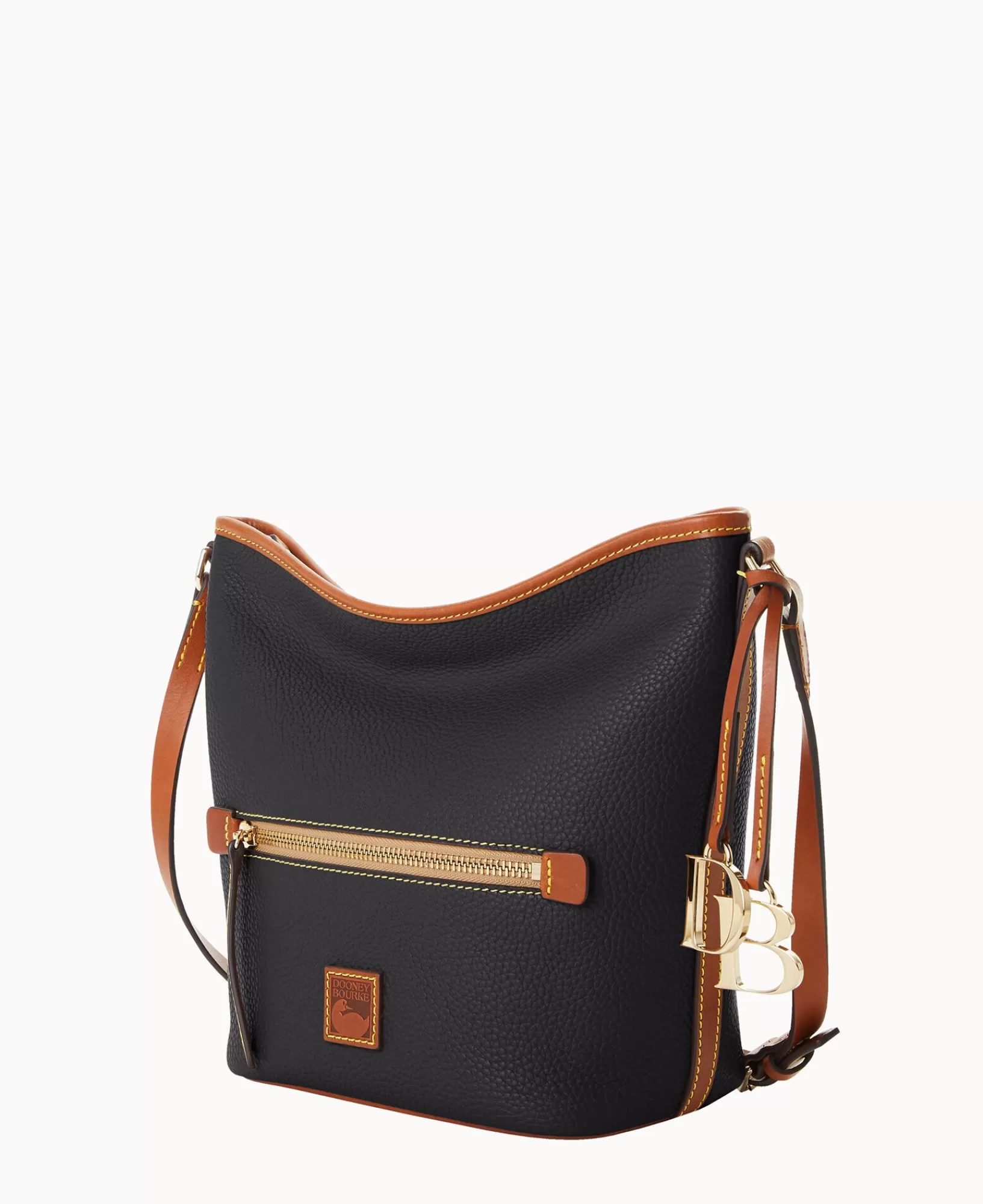 Shoulder Bags>Dooney & Bourke Pebble Grain Zip Sac Black