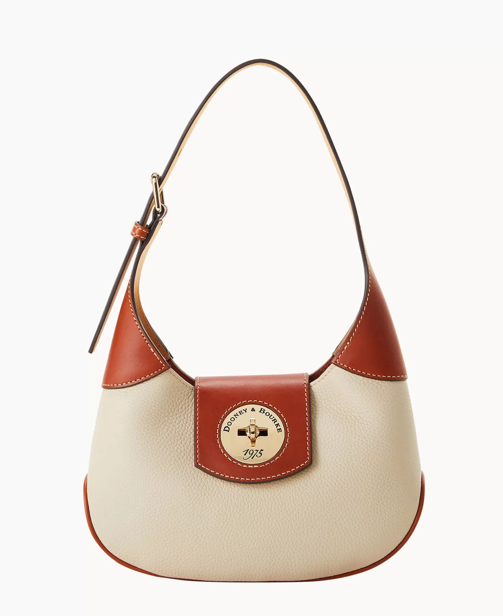 Shoulder Bags>Dooney & Bourke Pebble Turnlock Hobo 26 Bone