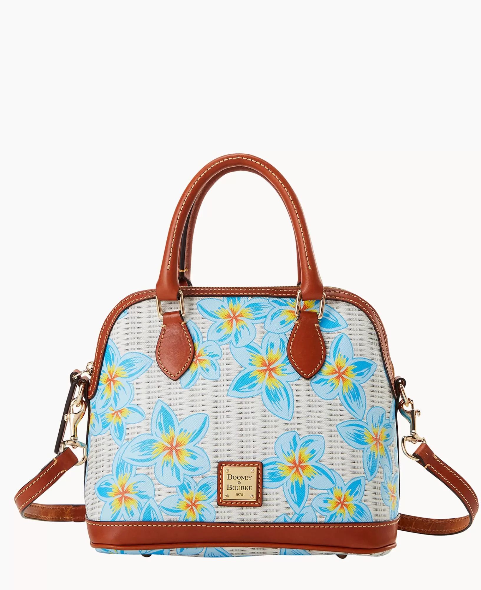 Shoulder Bags | Satchels>Dooney & Bourke Plumeria Satchel SkyBlueWhite