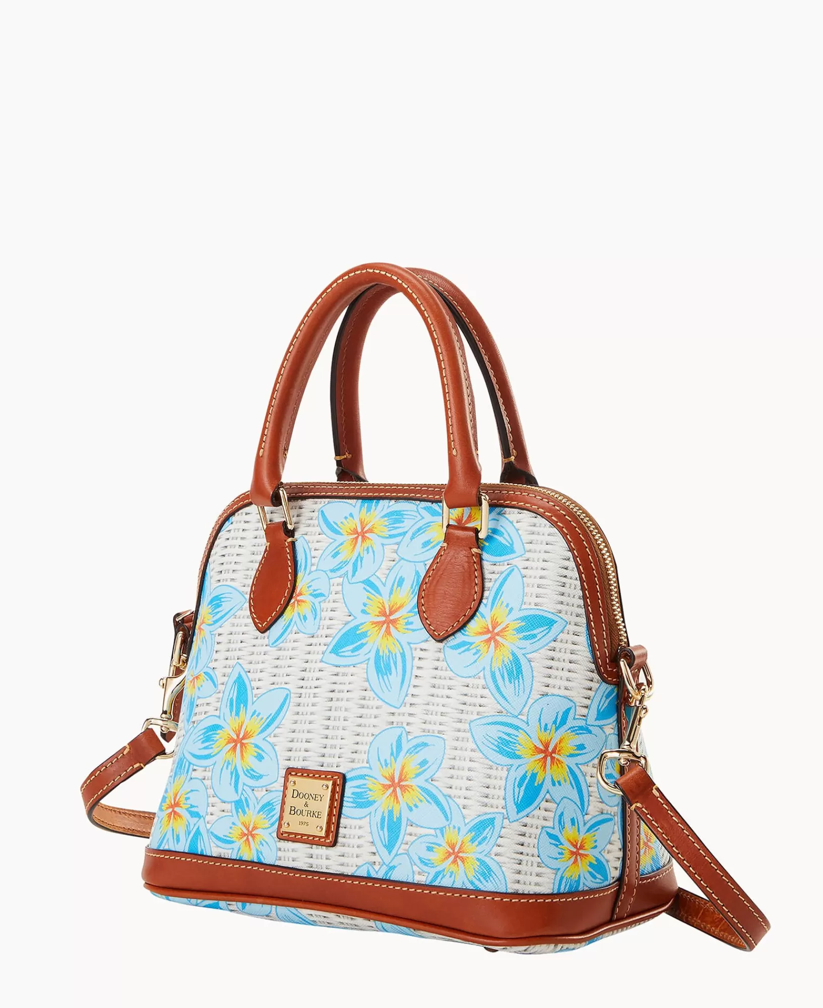 Shoulder Bags | Satchels>Dooney & Bourke Plumeria Satchel SkyBlueWhite