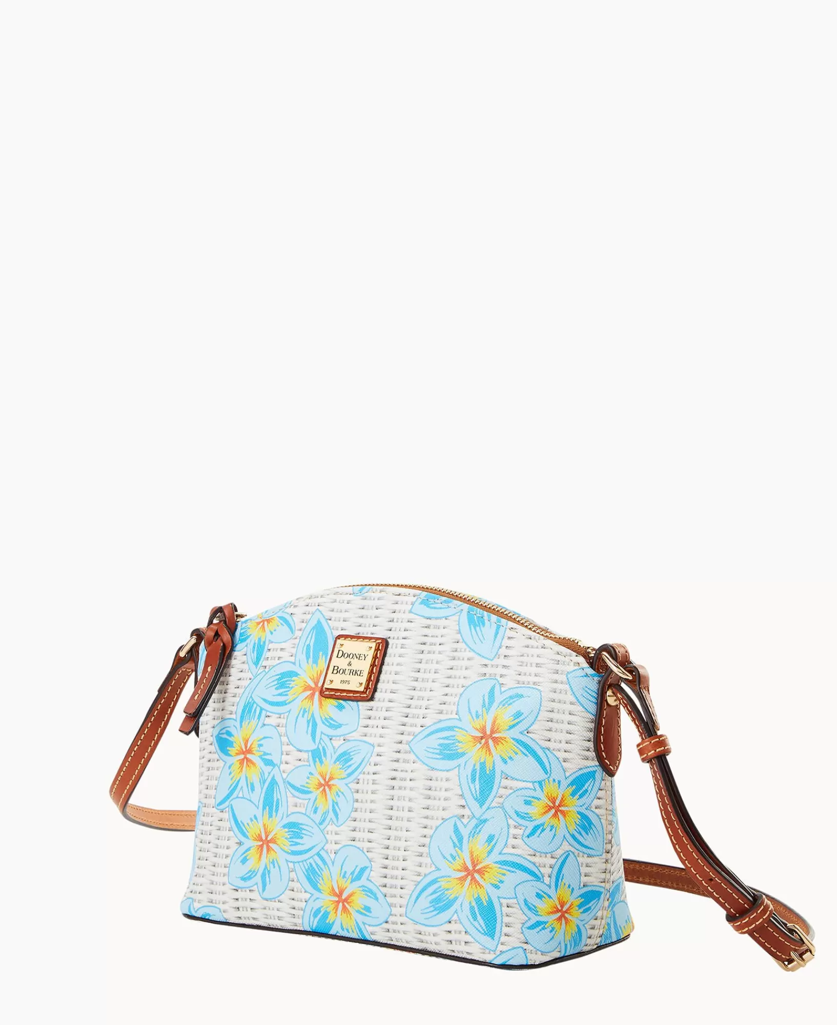 Shoulder Bags | Crossbodies>Dooney & Bourke Plumeria Suki Crossbody SkyBlueWhite