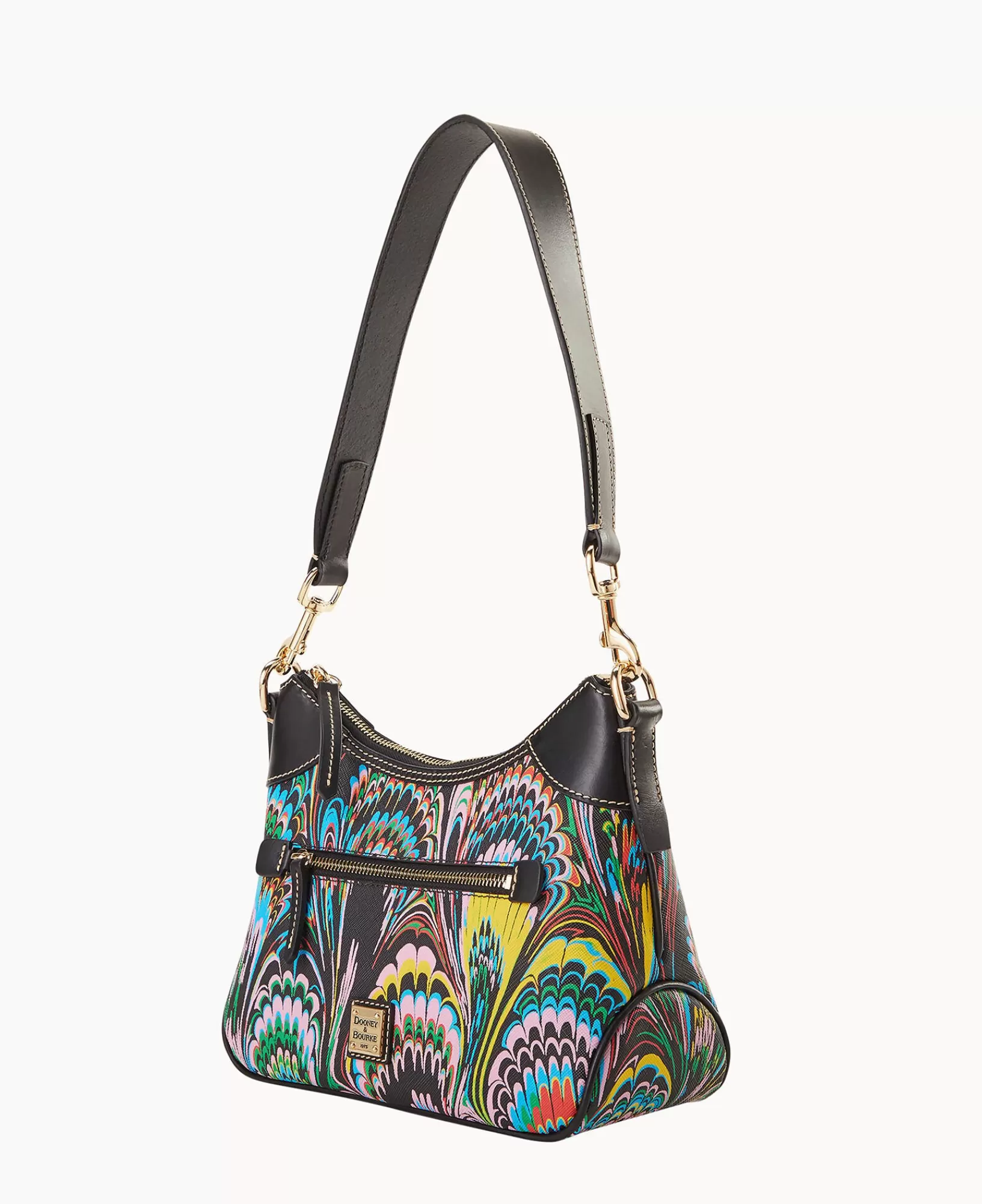 Mini Bags | Shoulder Bags>Dooney & Bourke Plumes Small Hobo Black