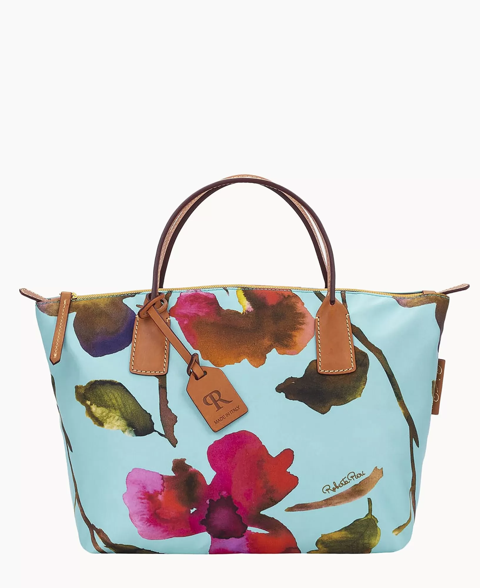 Mini Bags | Shoulder Bags>Dooney & Bourke Roberta Pieri Flower Classic Small Robertina Tote LightBlue