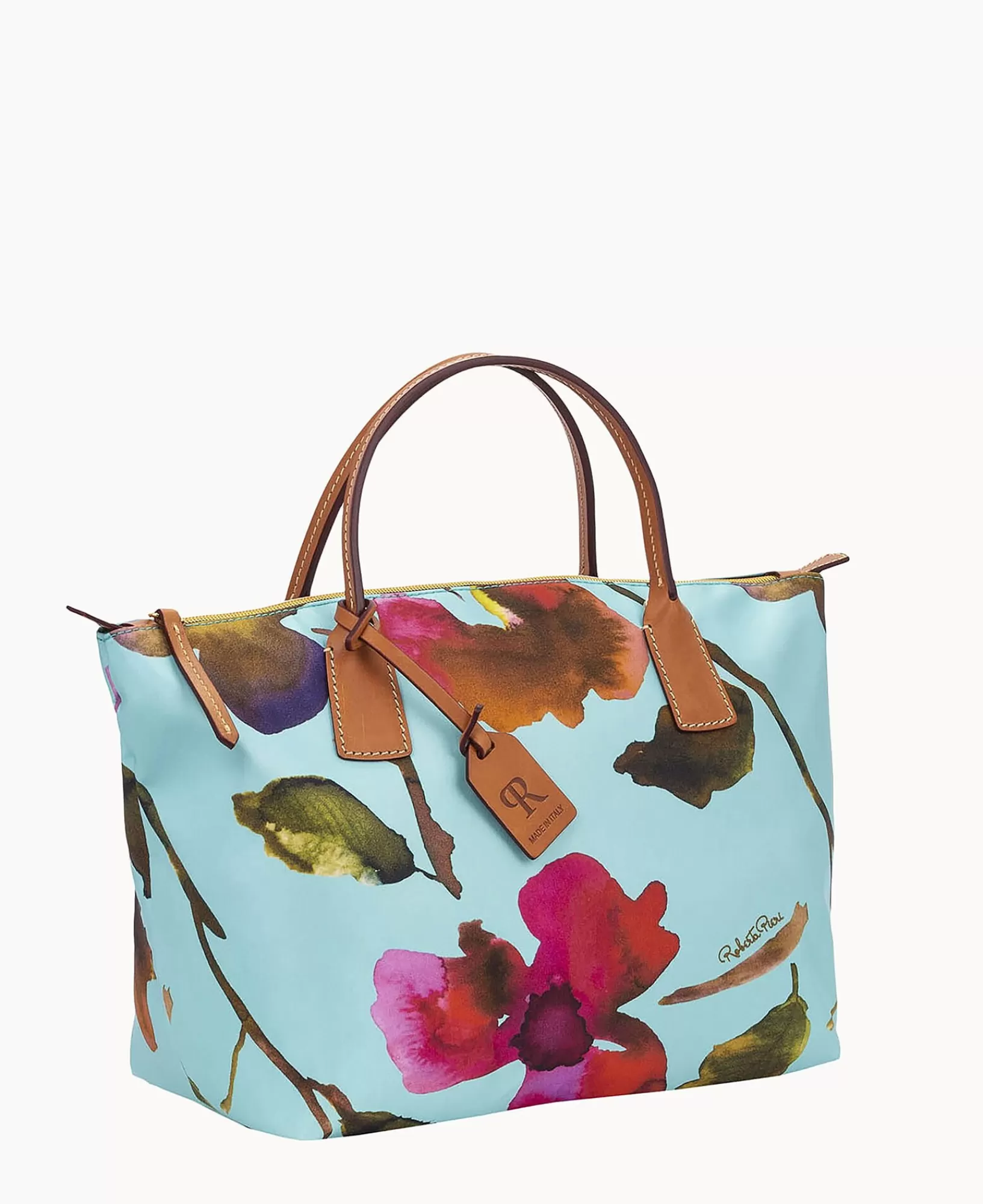 Mini Bags | Shoulder Bags>Dooney & Bourke Roberta Pieri Flower Classic Small Robertina Tote LightBlue