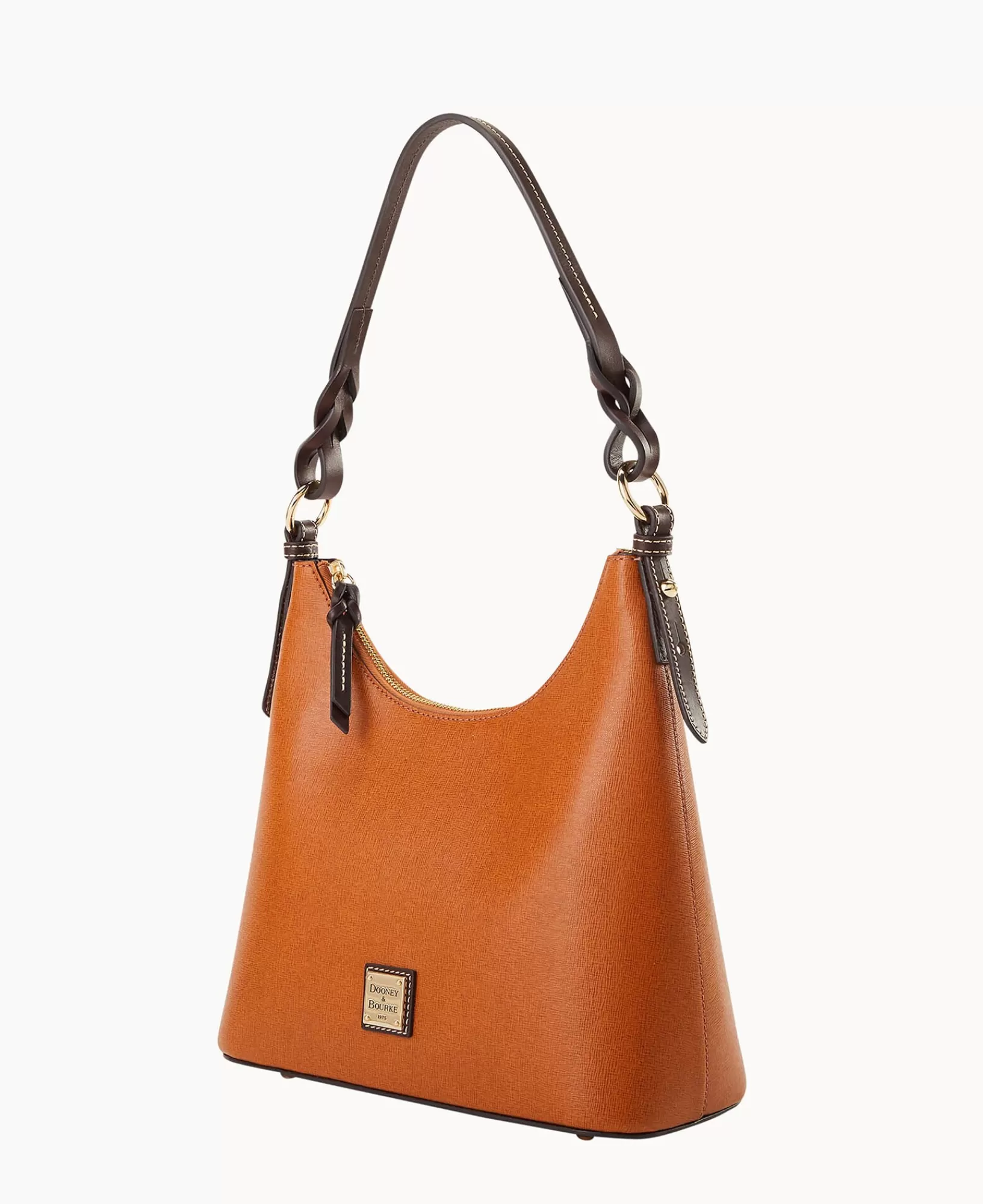 Shoulder Bags>Dooney & Bourke Saffiano Bryce Hobo Natural