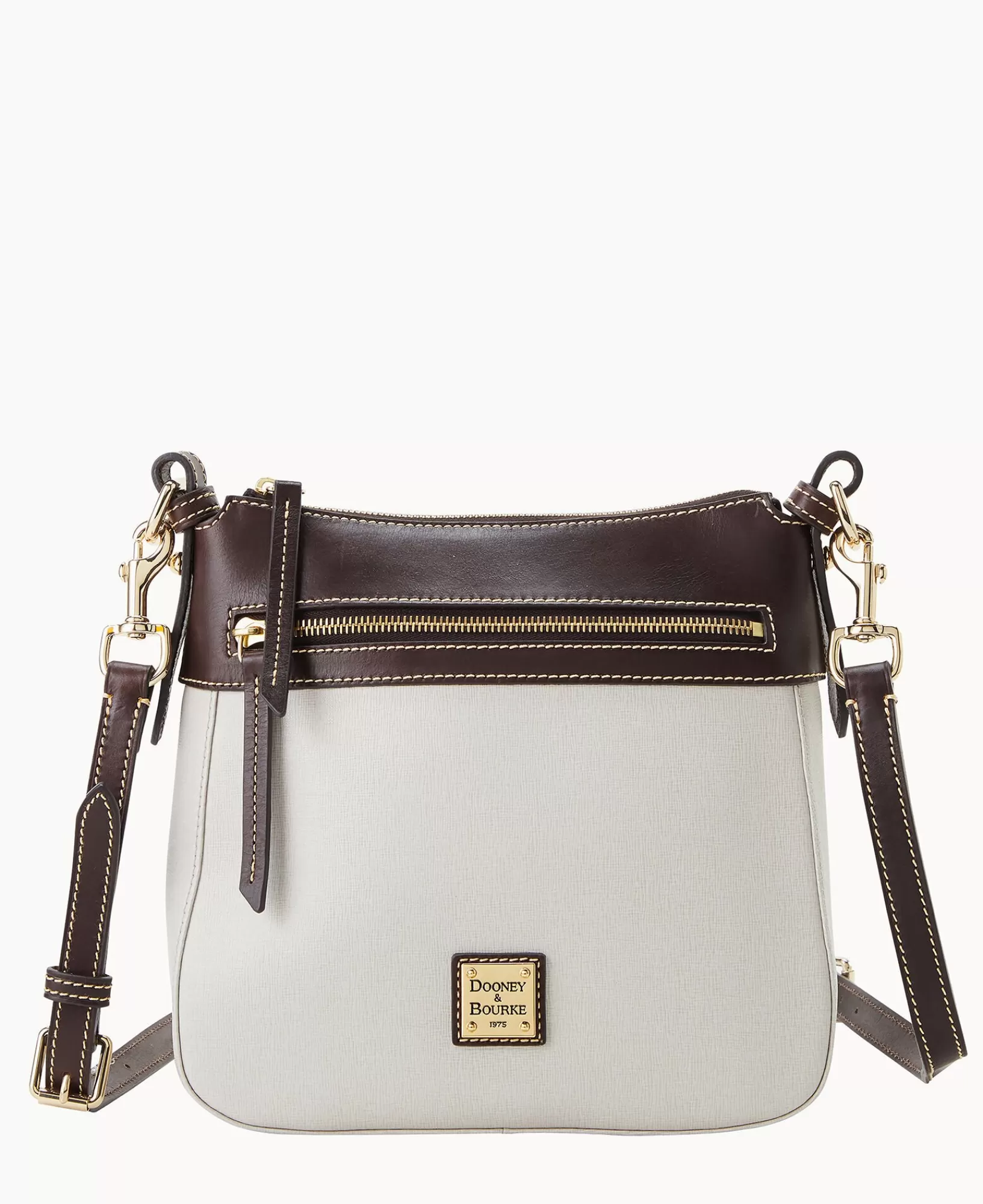 Crossbodies>Dooney & Bourke Saffiano Crossbody 25 Ecru