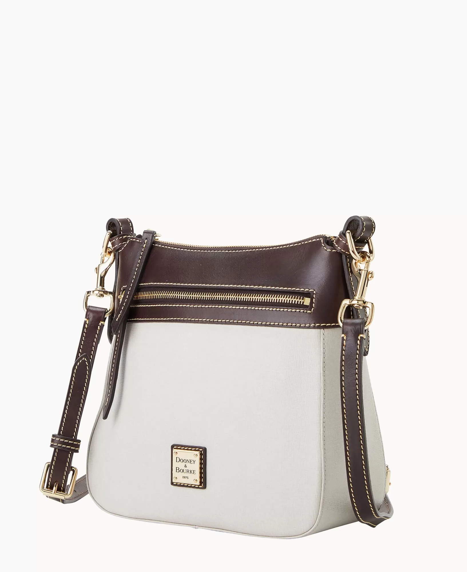 Crossbodies>Dooney & Bourke Saffiano Crossbody 25 Ecru