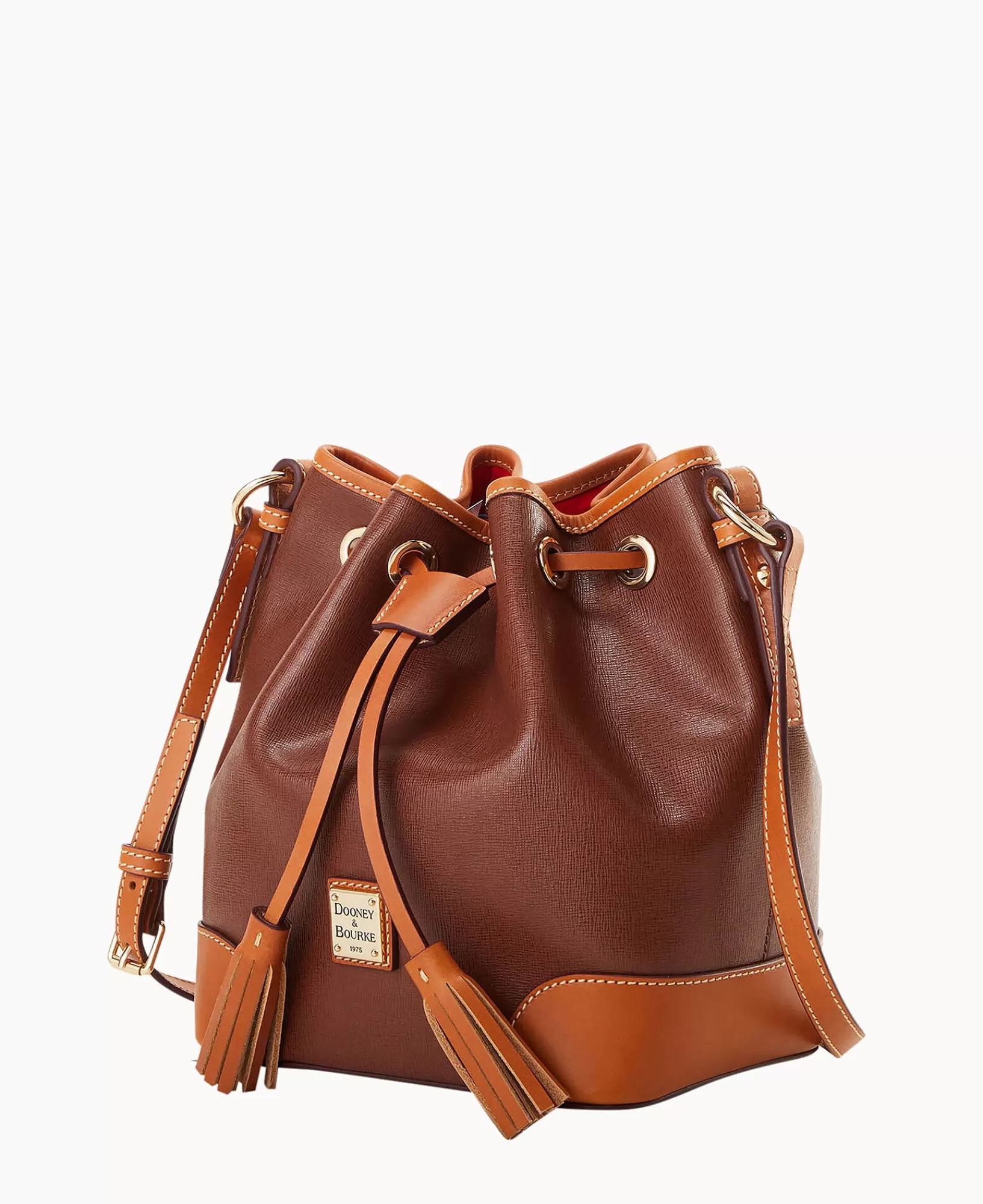 Shoulder Bags | Crossbodies>Dooney & Bourke Saffiano Crossbody Drawstring Amber