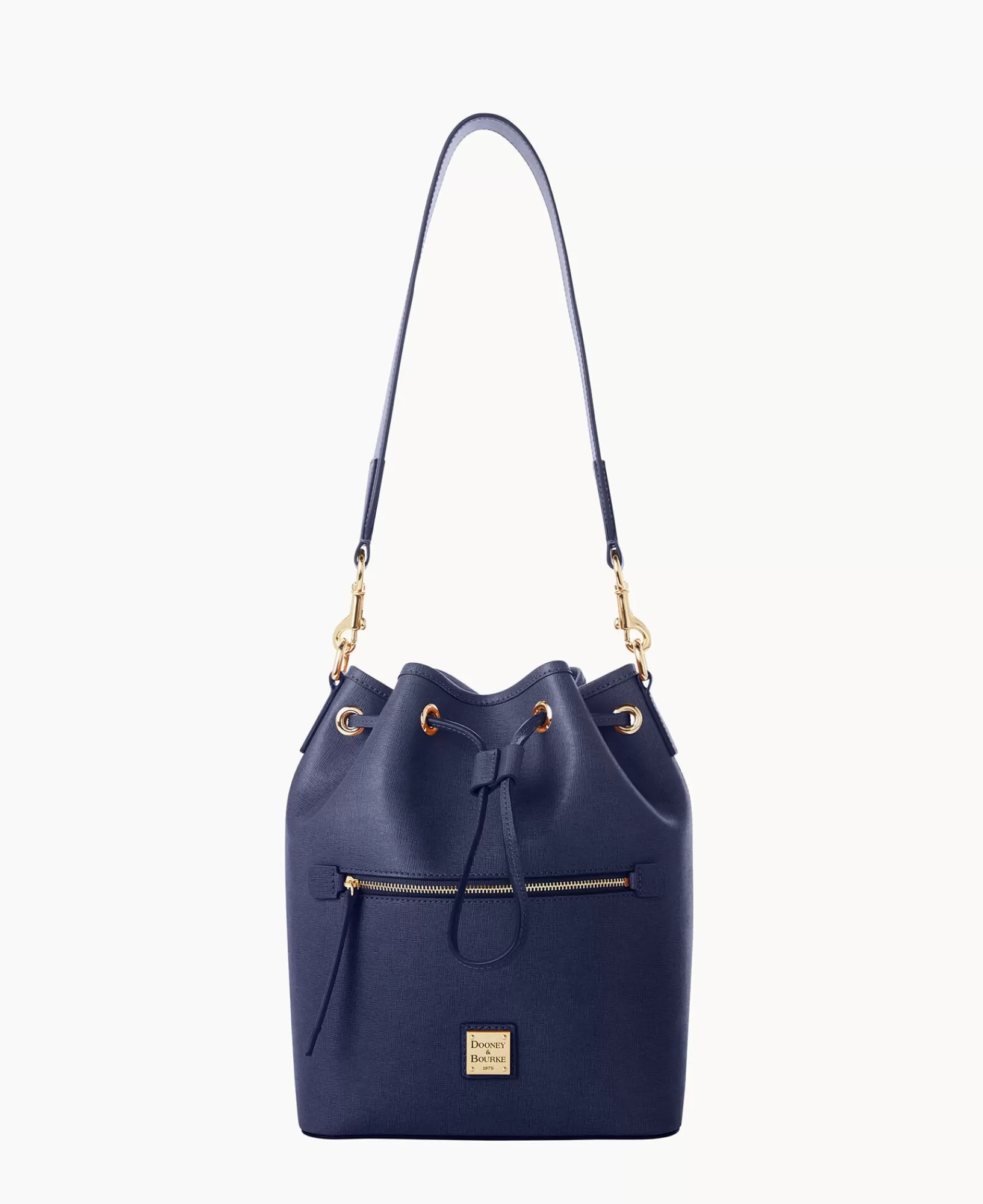 Shoulder Bags>Dooney & Bourke Saffiano Drawstring Marine