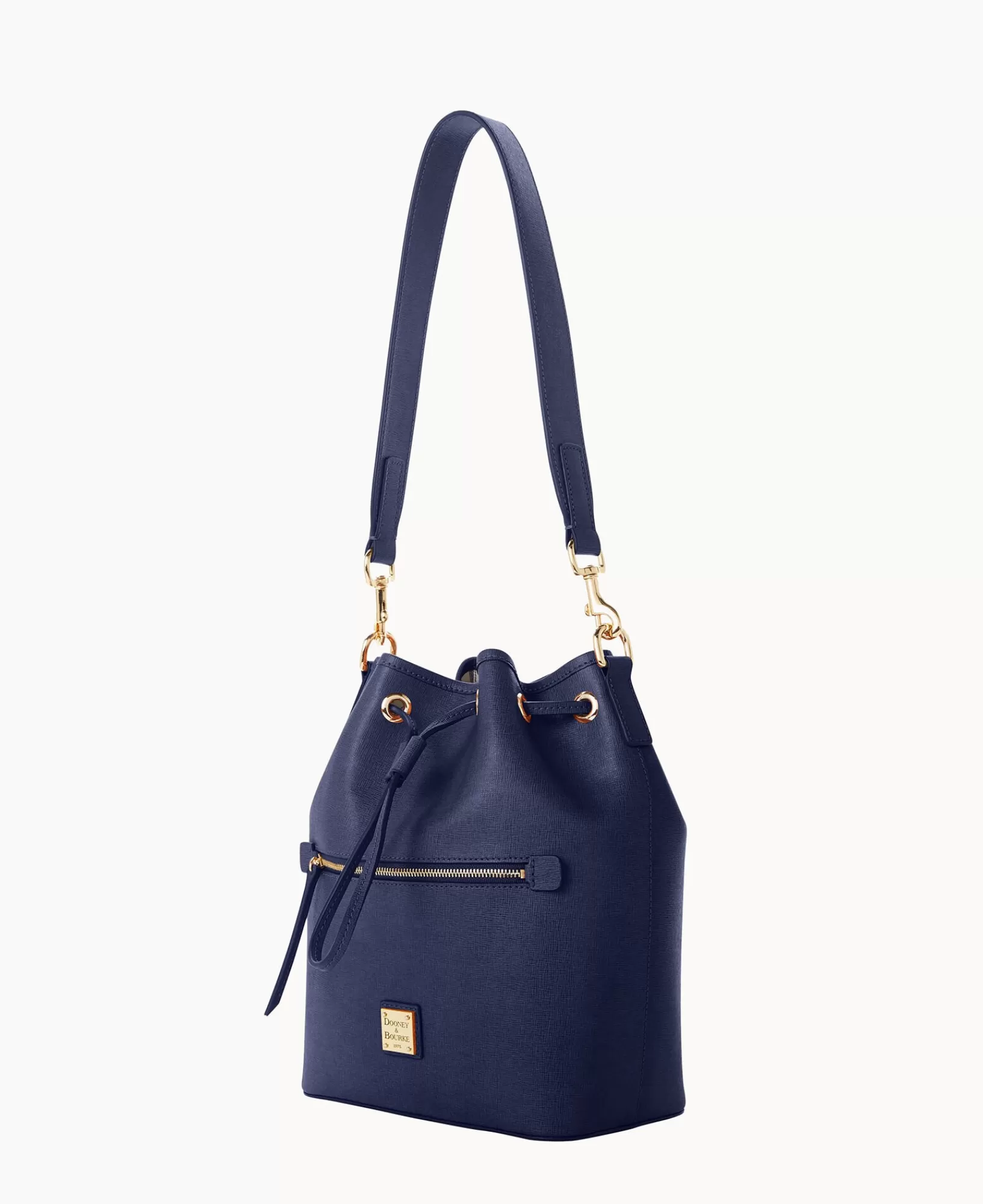 Shoulder Bags>Dooney & Bourke Saffiano Drawstring Marine