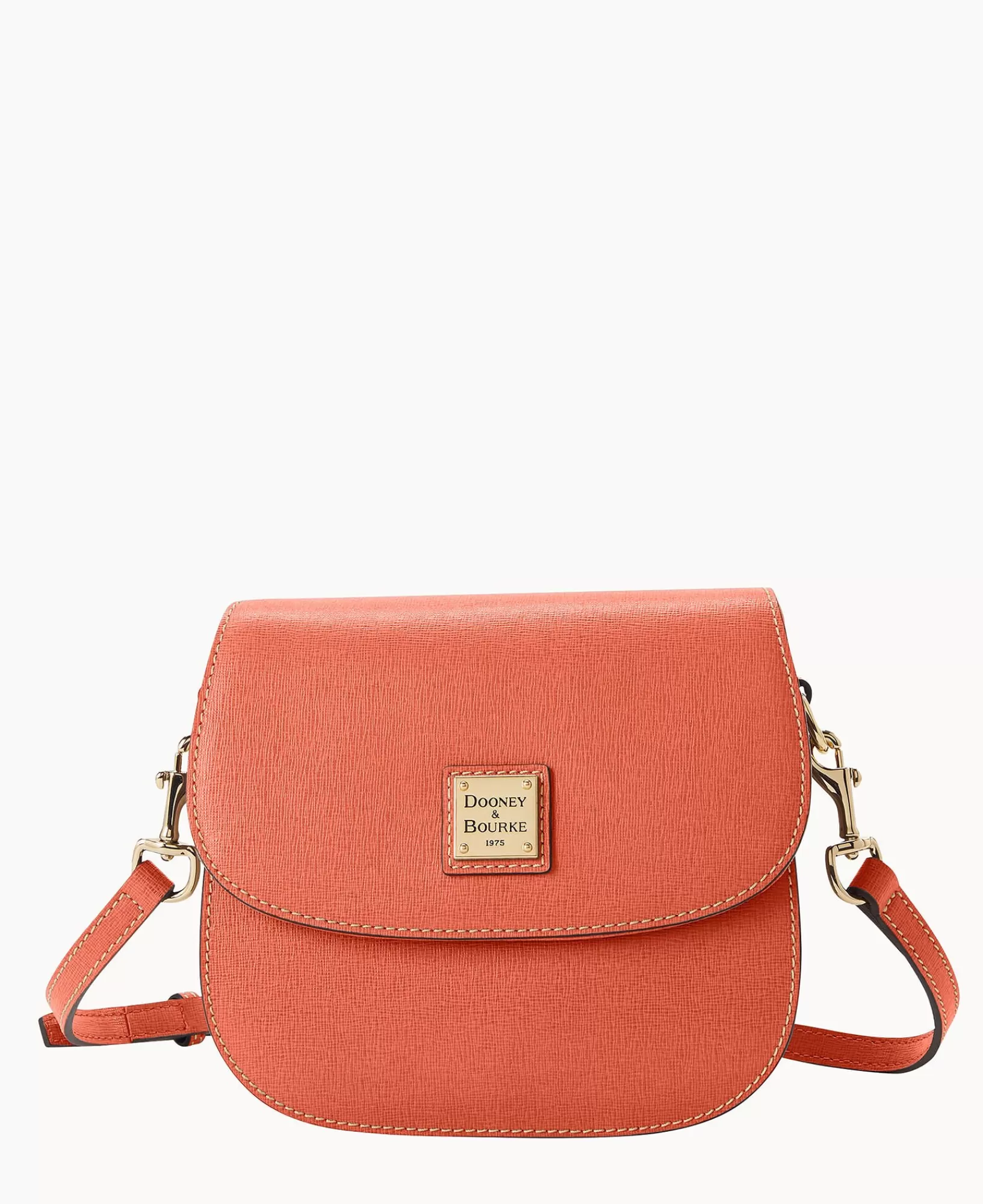 Shoulder Bags | Crossbodies>Dooney & Bourke Saffiano Saddle Bag Coral